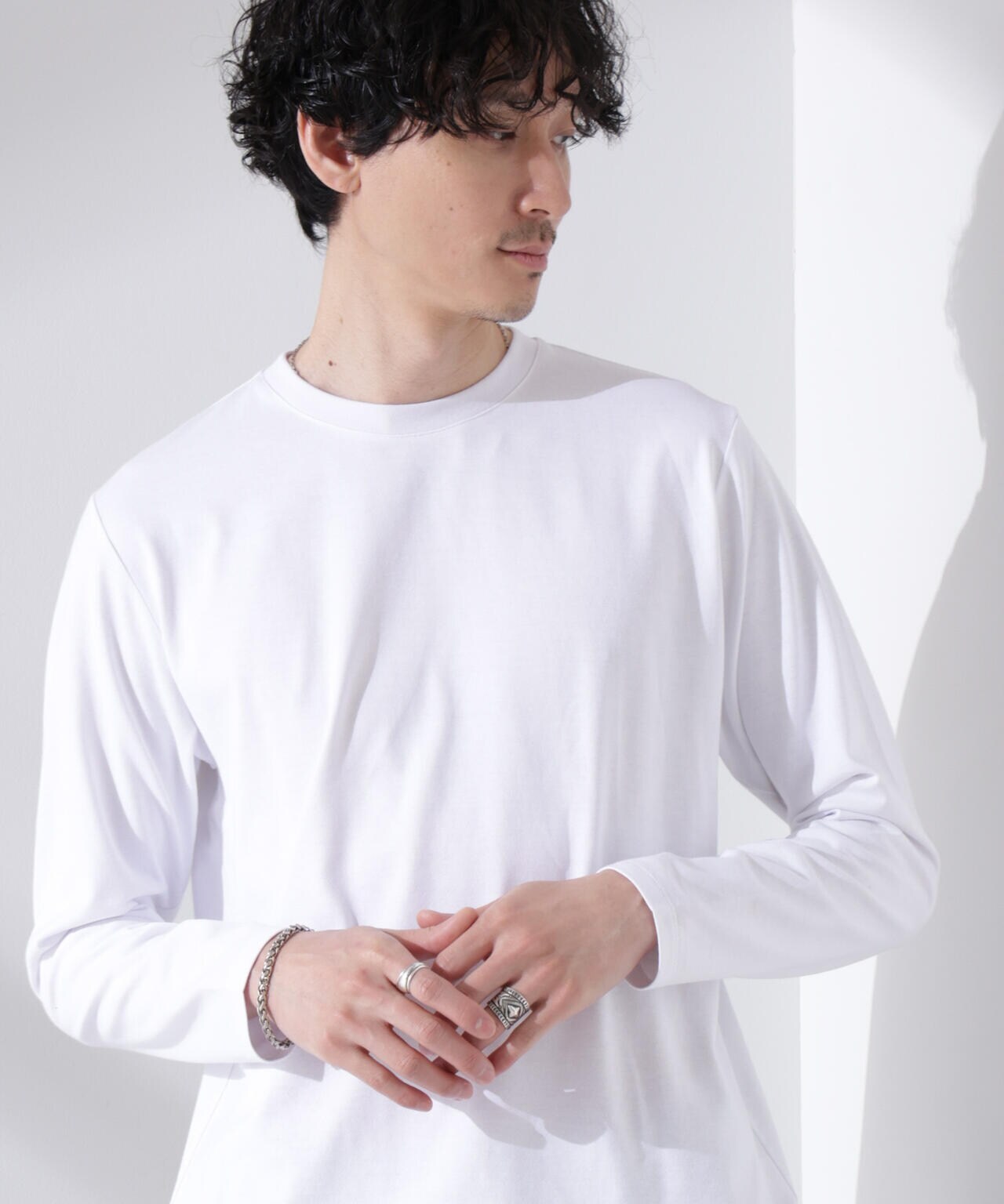 【大人気シリーズ】Anti Soaked(R)汗染み防止 クルーネックTシャツ 長袖 6685123201