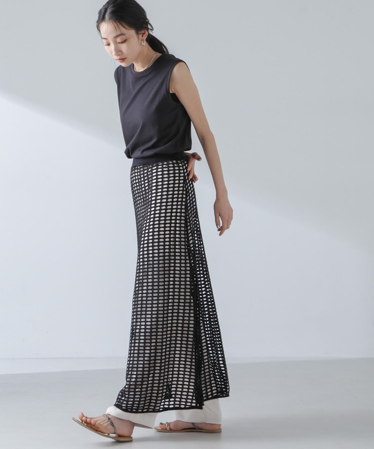 RITA ROW/Crochet straight long skirt 6714130008