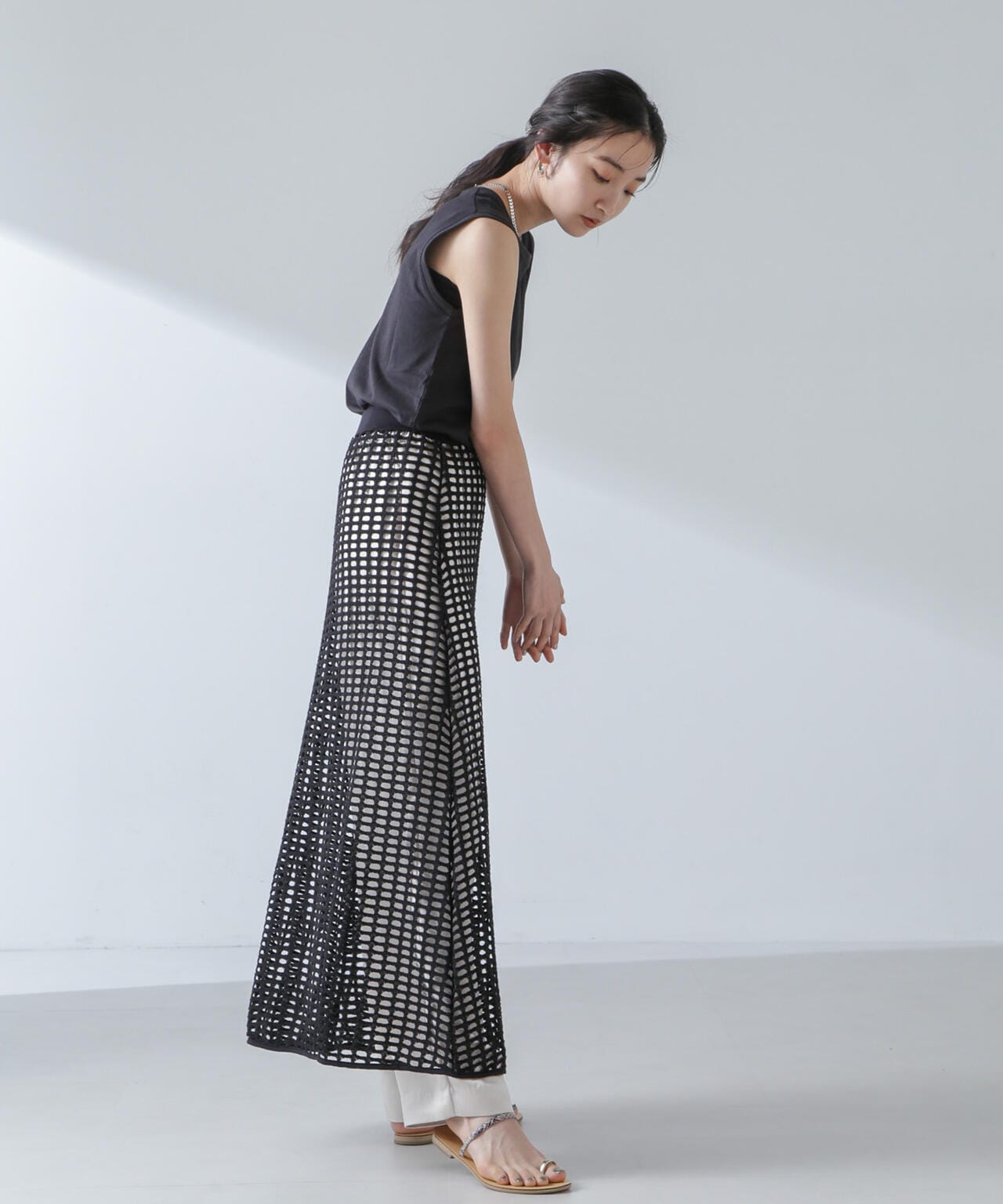 RITA ROW/Crochet straight long skirt 6714130008