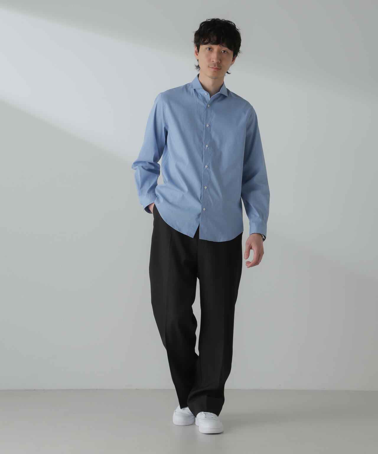 「ICE FLOW LINEN」カッタウェイシャツ 長袖 6684120224