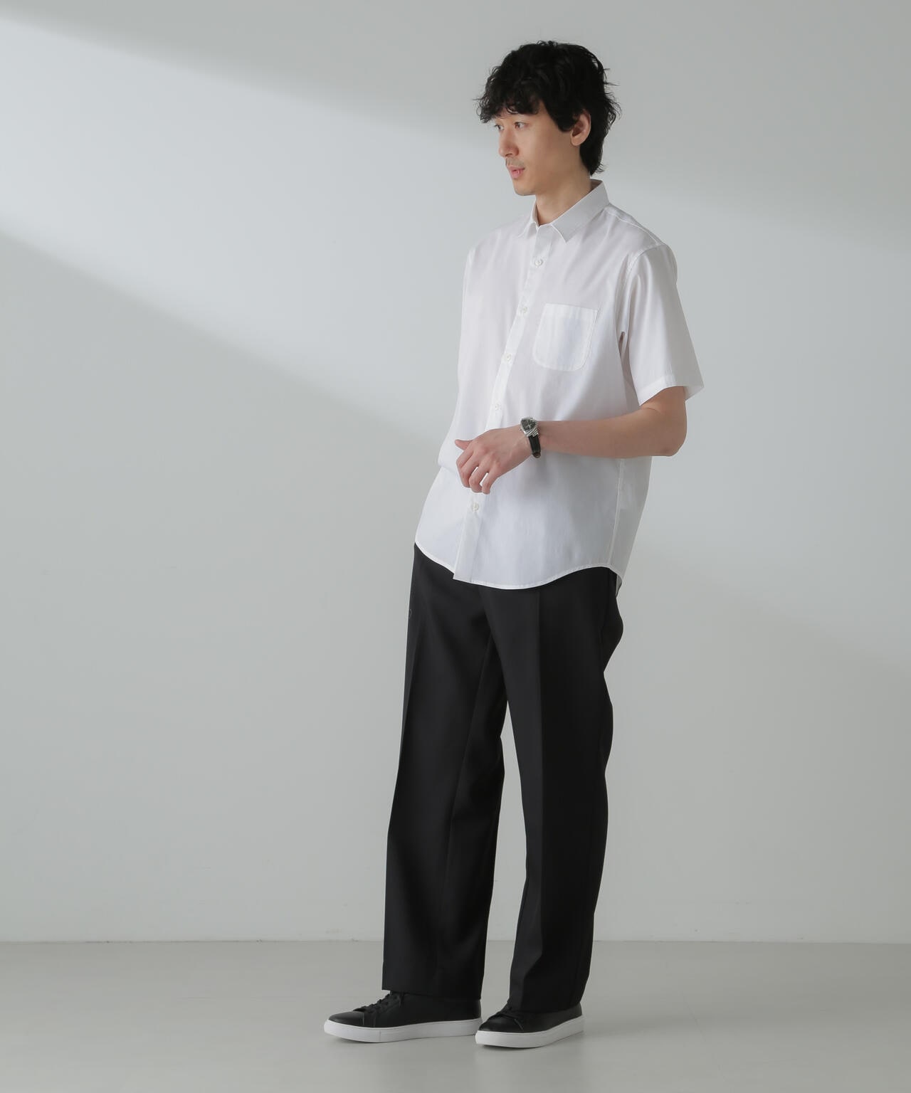 「ICE FLOW LINEN」レギュラーカラーシャツ 半袖 6684121206