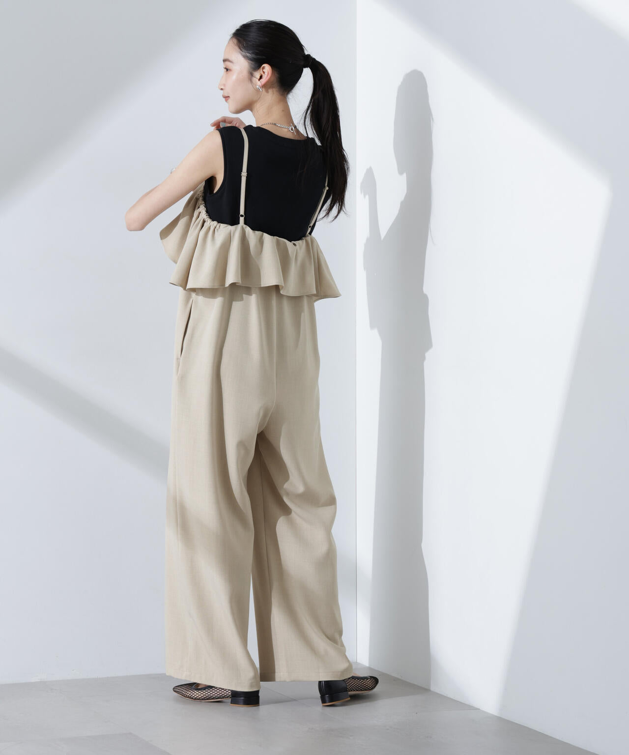 2wayオフショルダーフリルオールインワン 6735119319
