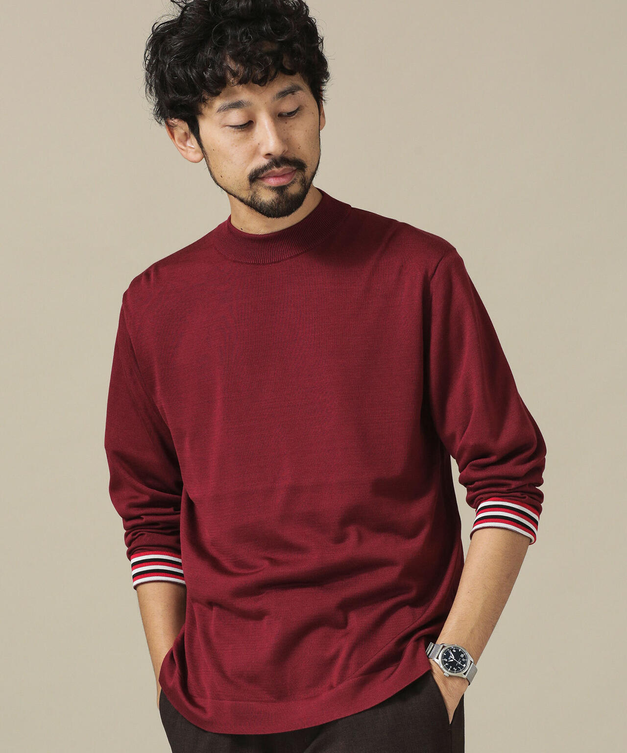 ［JAL×AXF×NU］シルクモックネックJAPANニット 6681222024