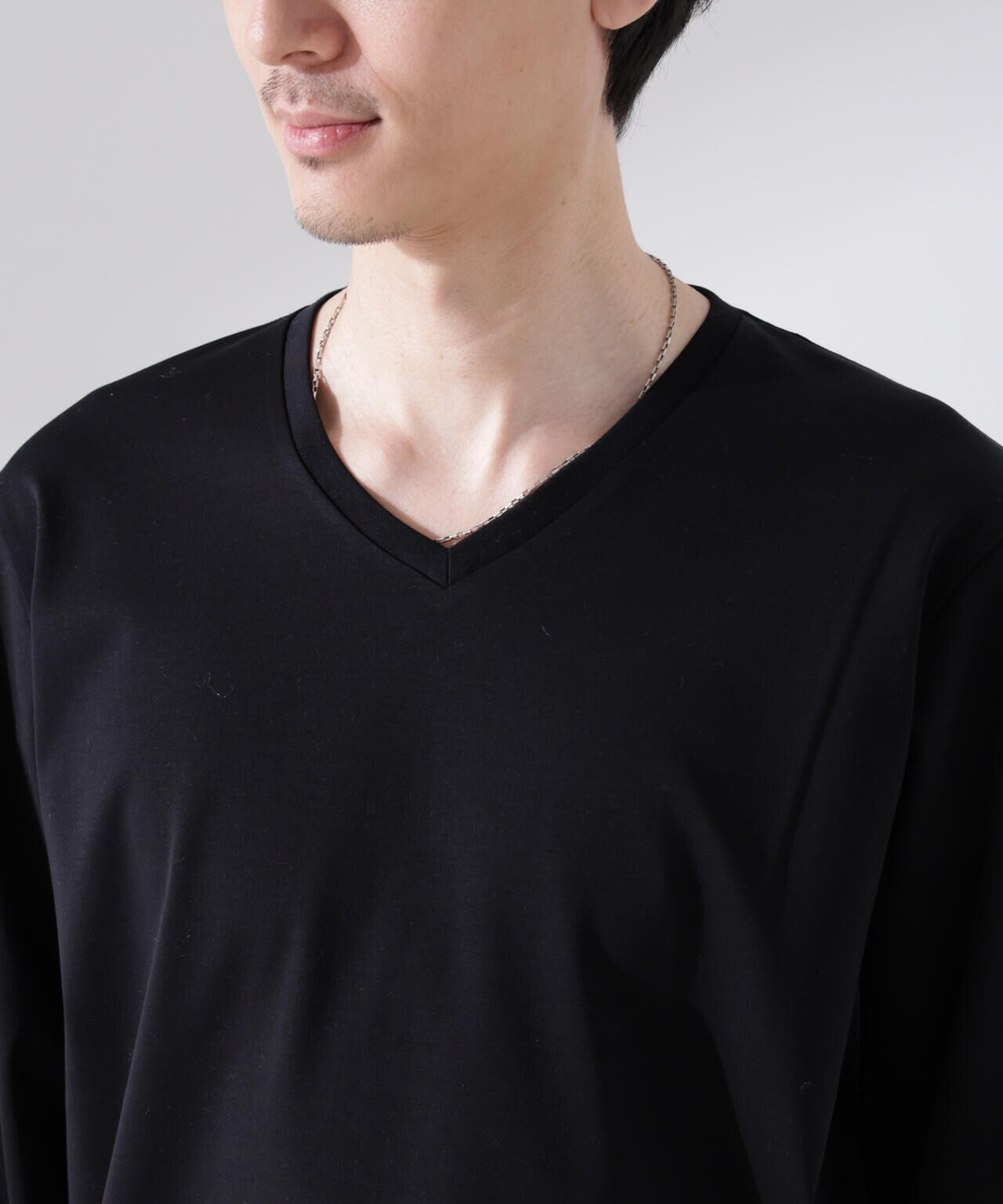 アンチスメル VネックTシャツ 長袖 6725123206