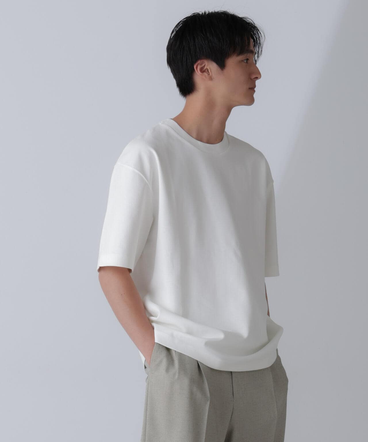 ダブルスムースクルーネックBIGTシャツ 半袖 6724124233