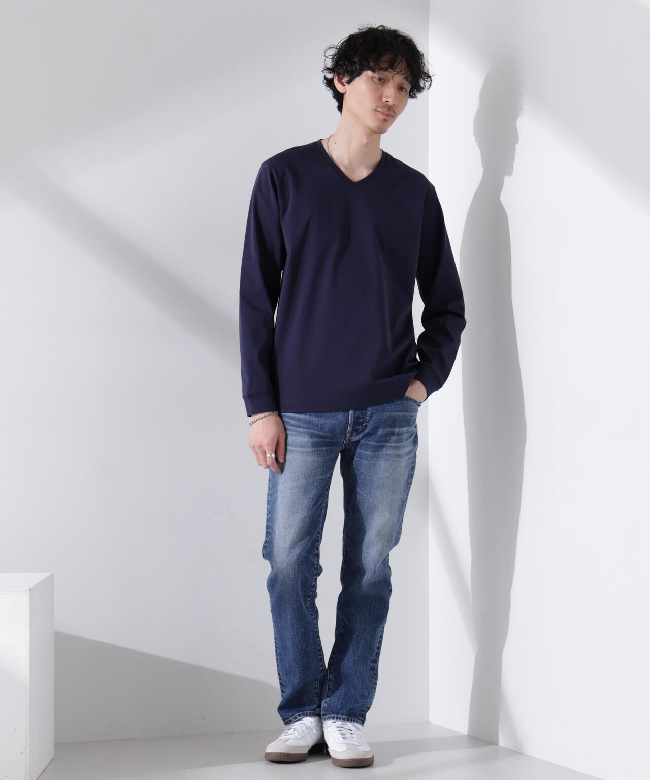 アンチスメル VネックTシャツ 長袖 6725123206