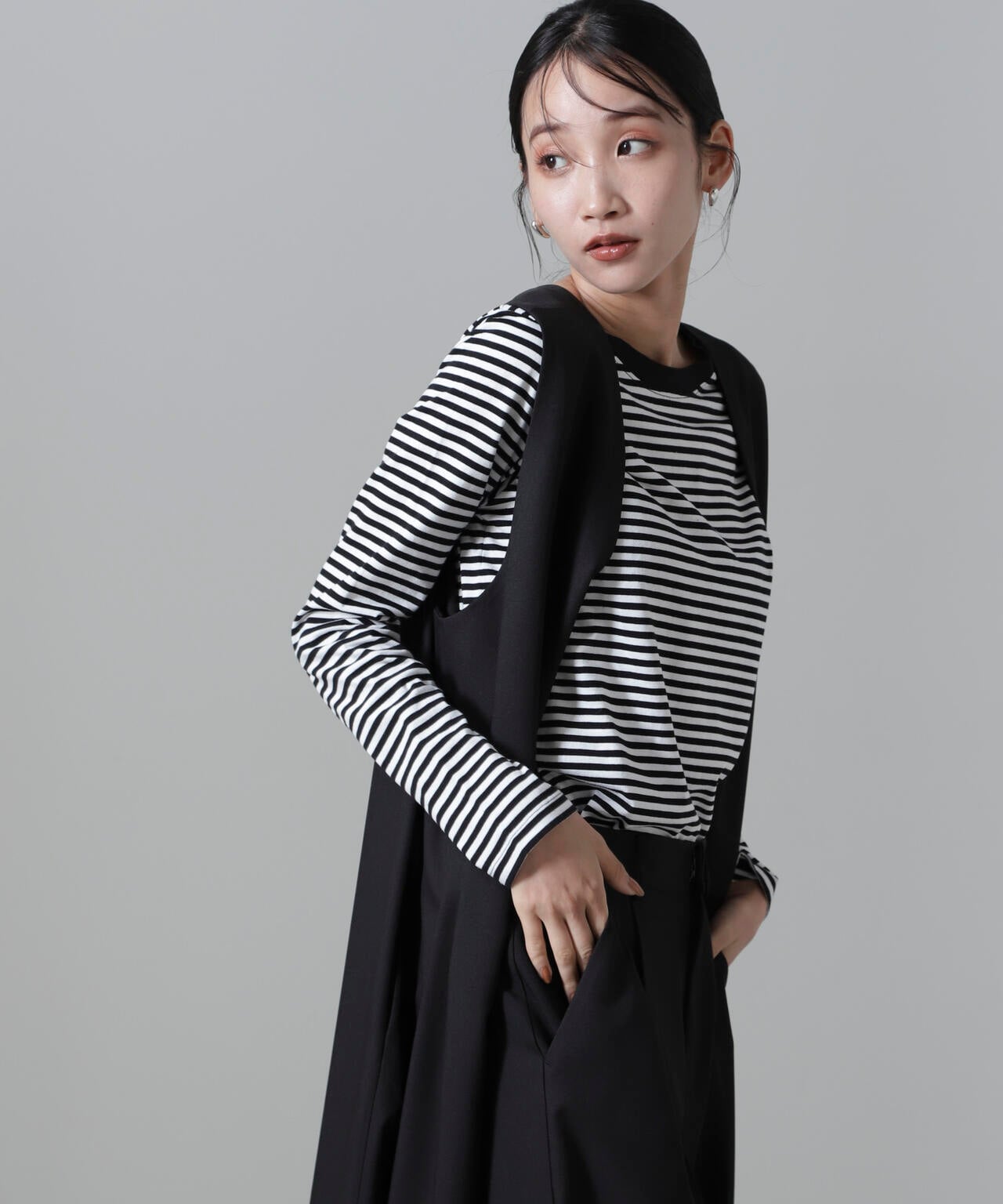 ボーダー ロング スリーブ Tシャツ