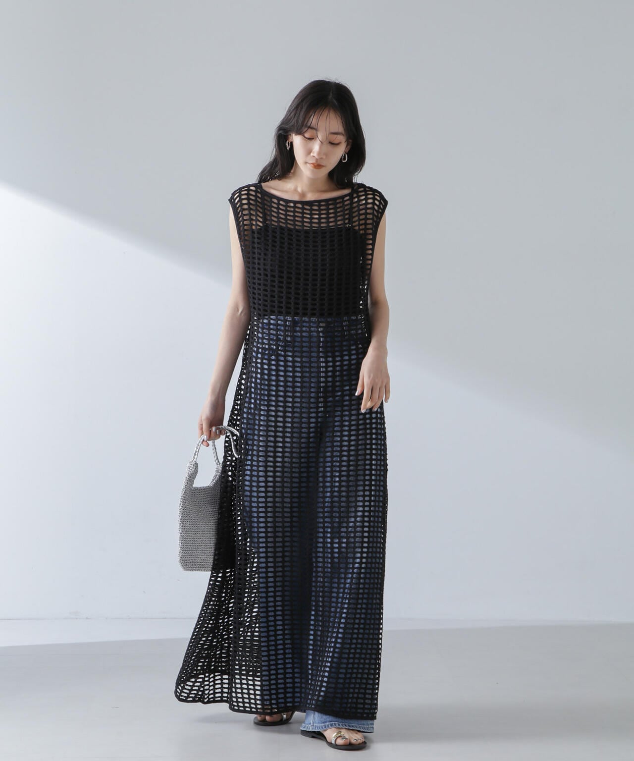 RITA ROW/Crochet straight long dress 6714119035