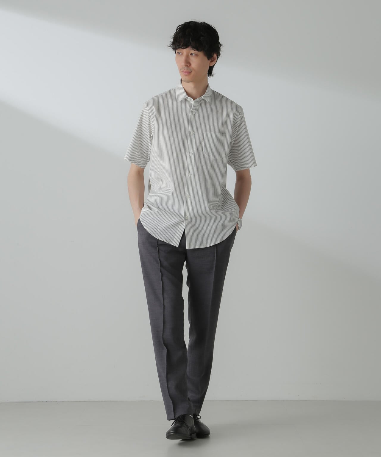 「ICE FLOW LINEN」バリエーションシャツ 半袖 6684121207