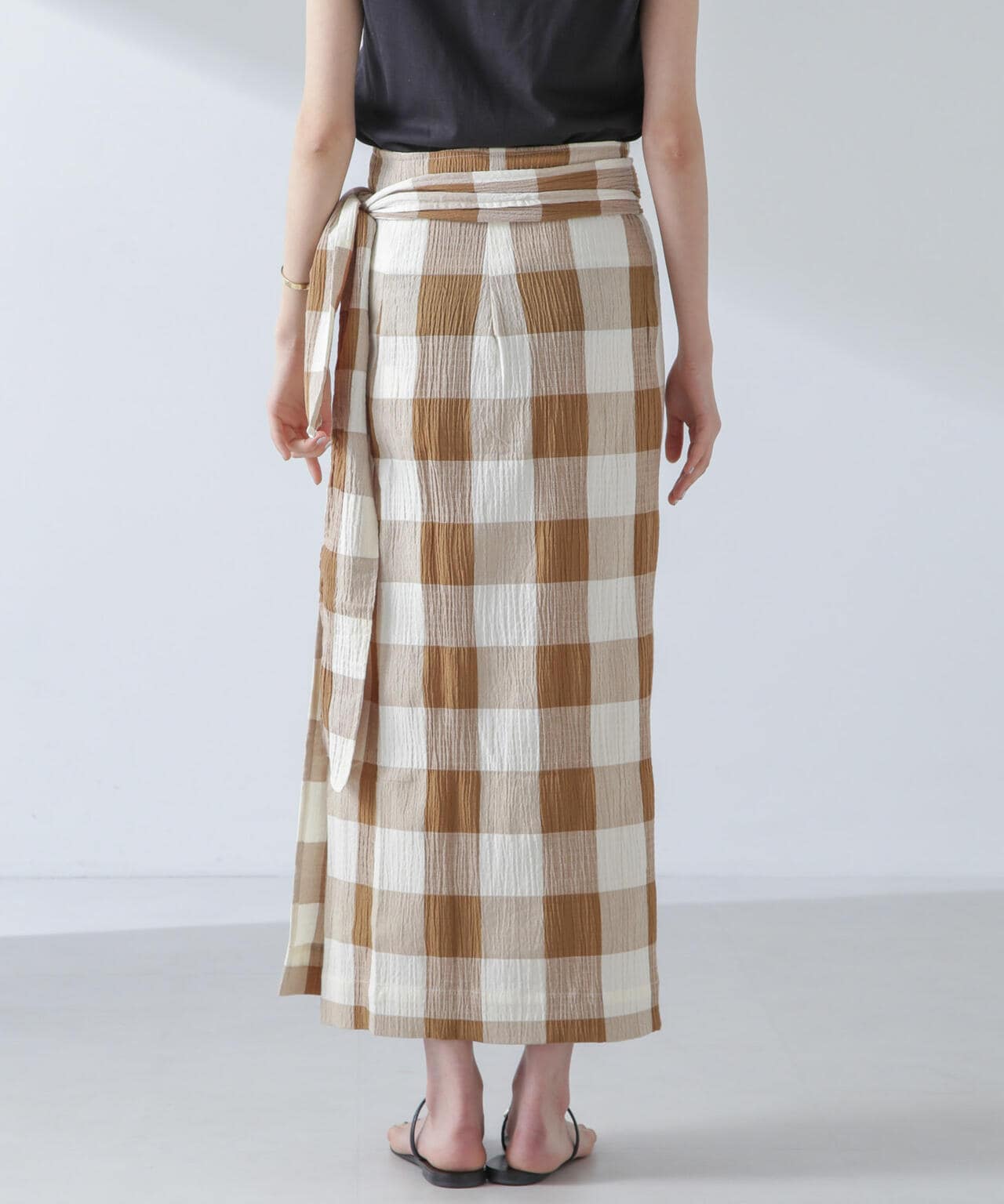 RITA ROW/Checkered pareo skirt 6714130010