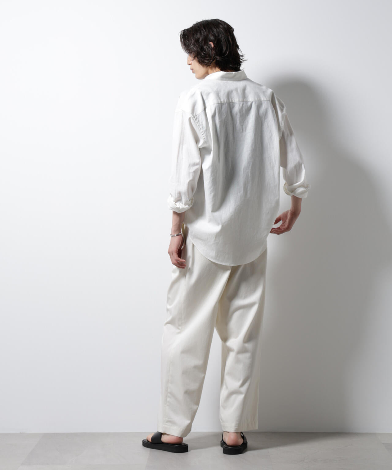 「BELGIUM LINEN FABRICS」リネンコットンレギュラーシャツ 6685120218