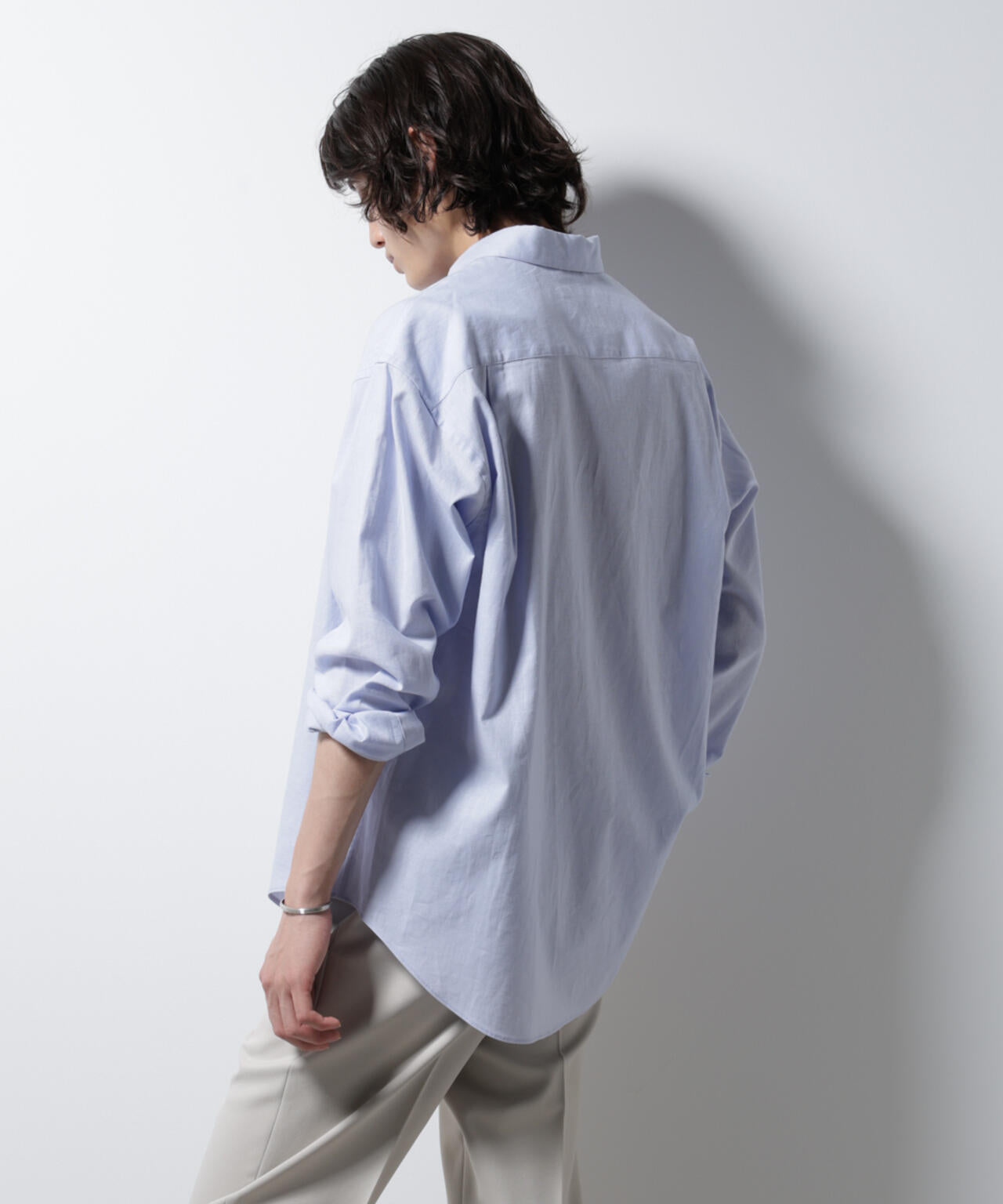 「BELGIUM LINEN FABRICS」リネンコットンレギュラーシャツ 6685120218