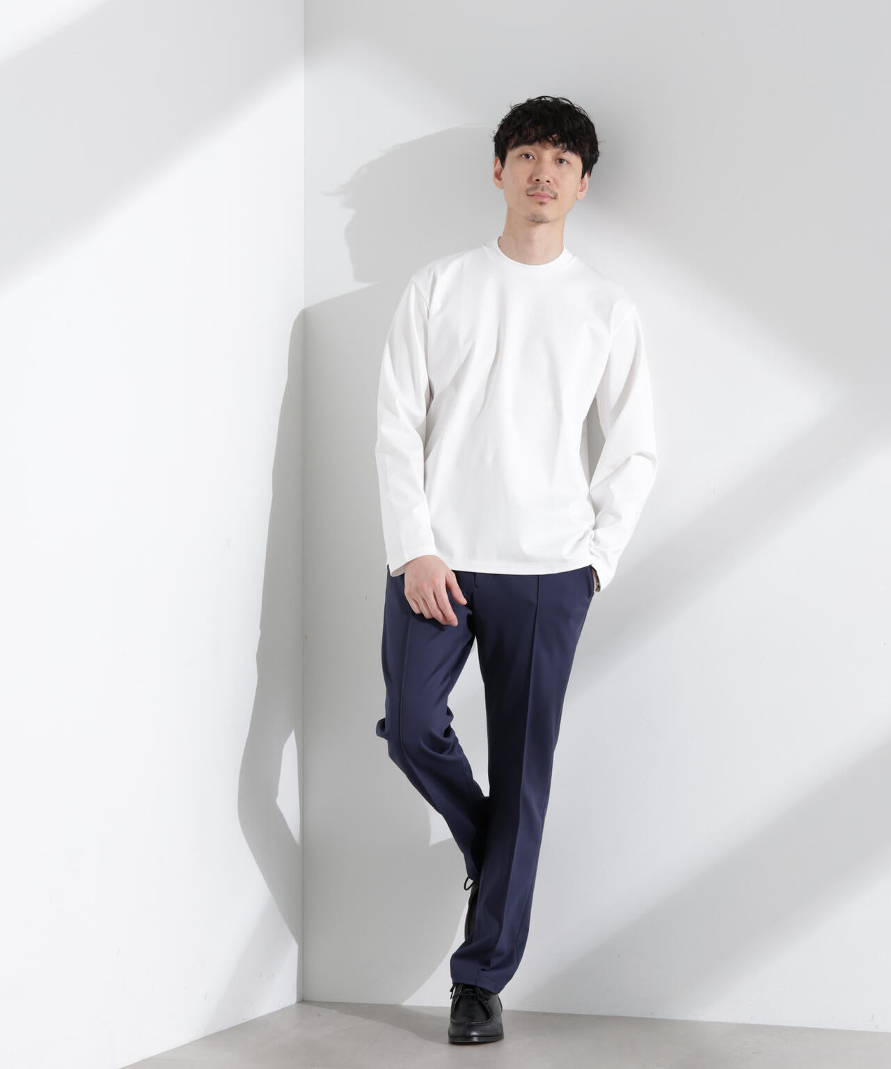 「N TROUSERS BASIC」TEXBRID(R)ポンチストレッチパンツ(セットアップ可) 6685129204