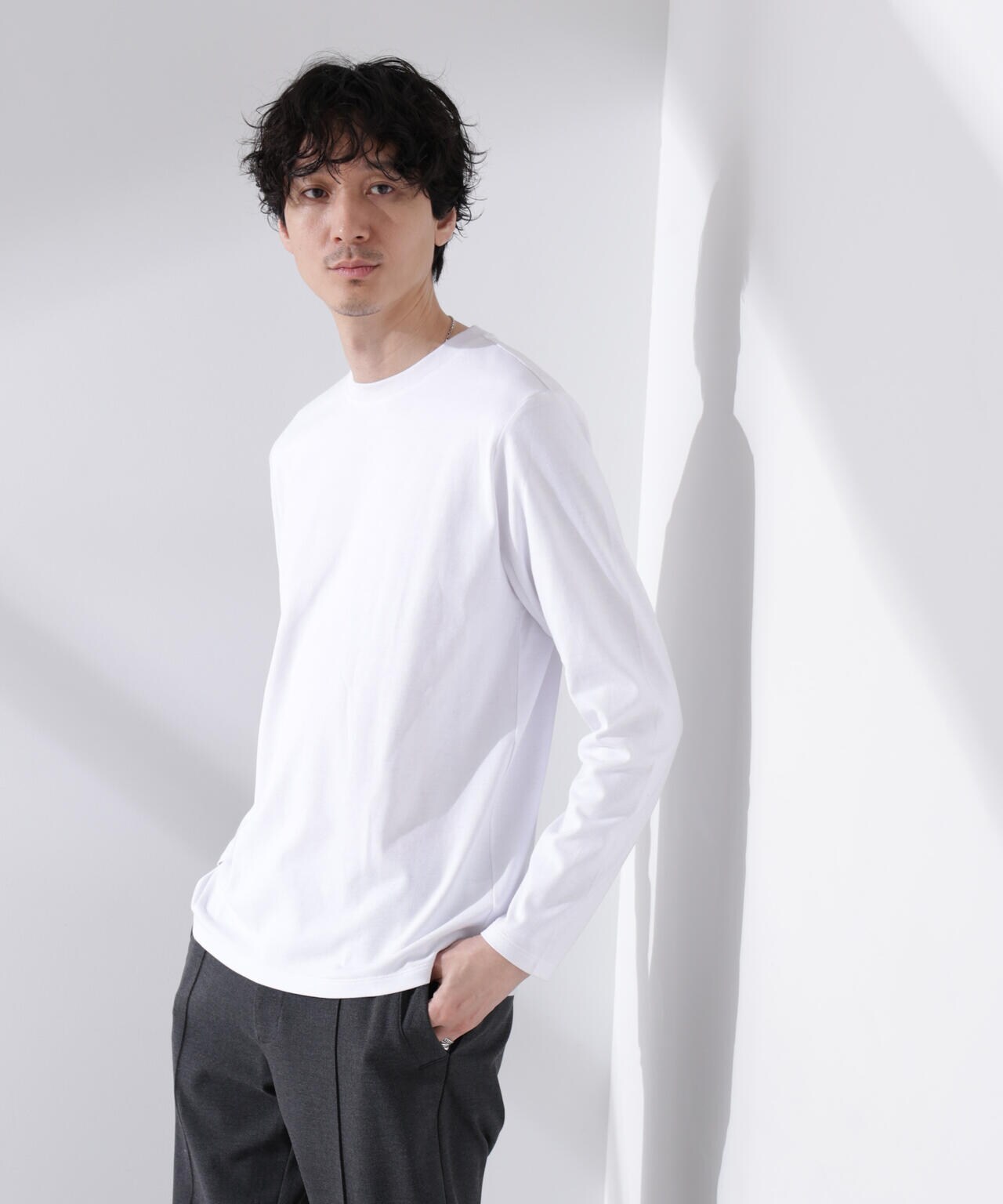 【大人気シリーズ】Anti Soaked(R)汗染み防止 クルーネックTシャツ 長袖 6685123201