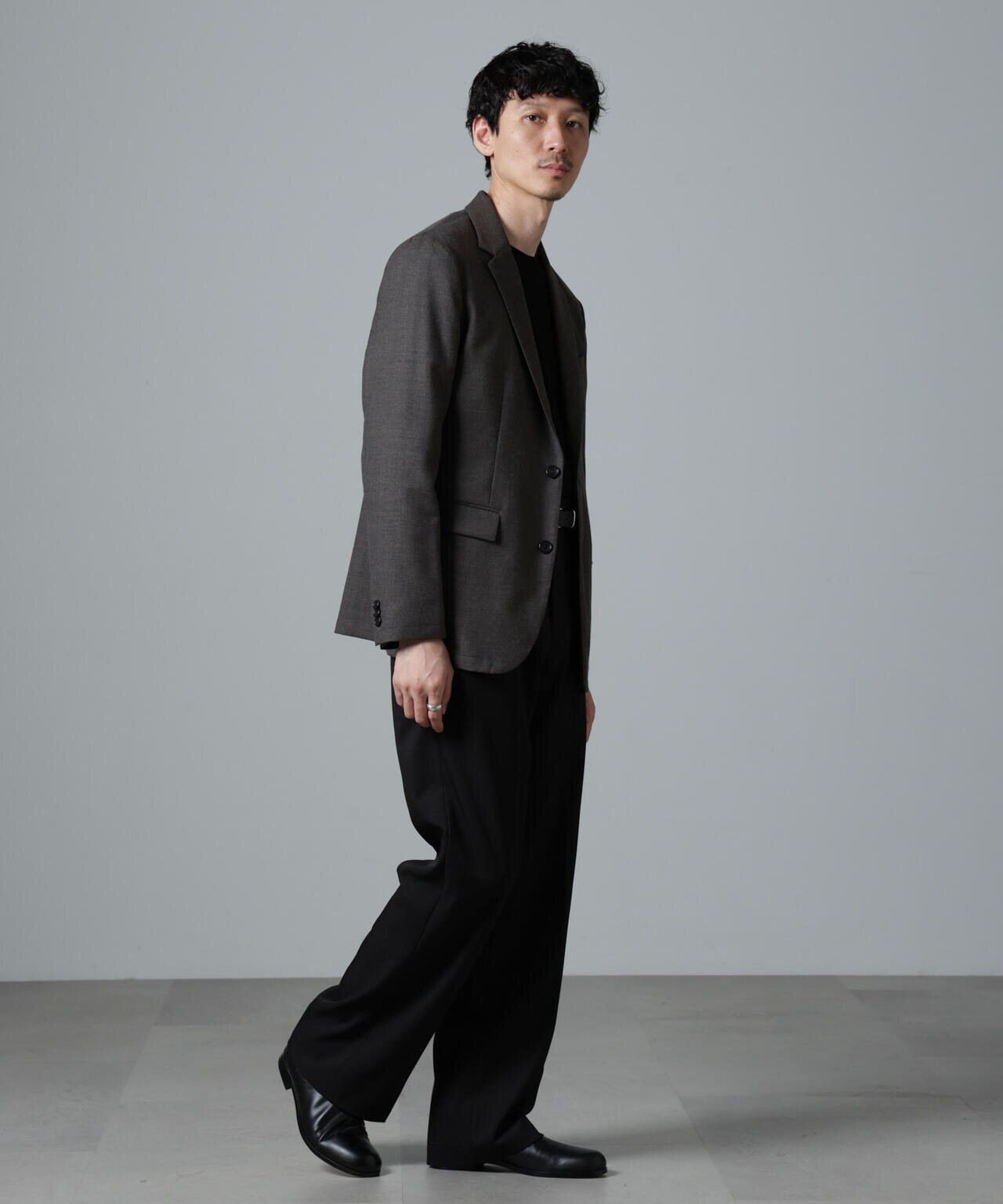 「N JACKET PREMIUM」RENU(R)ウール混洗えるサキソニージャケット(セットアップ可) 6684217205