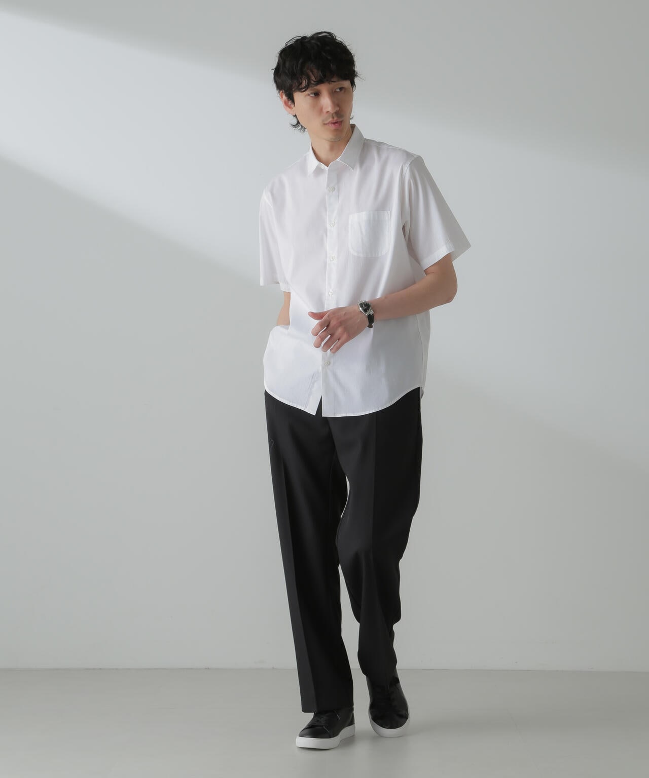 「ICE FLOW LINEN」レギュラーカラーシャツ 半袖 6684121206