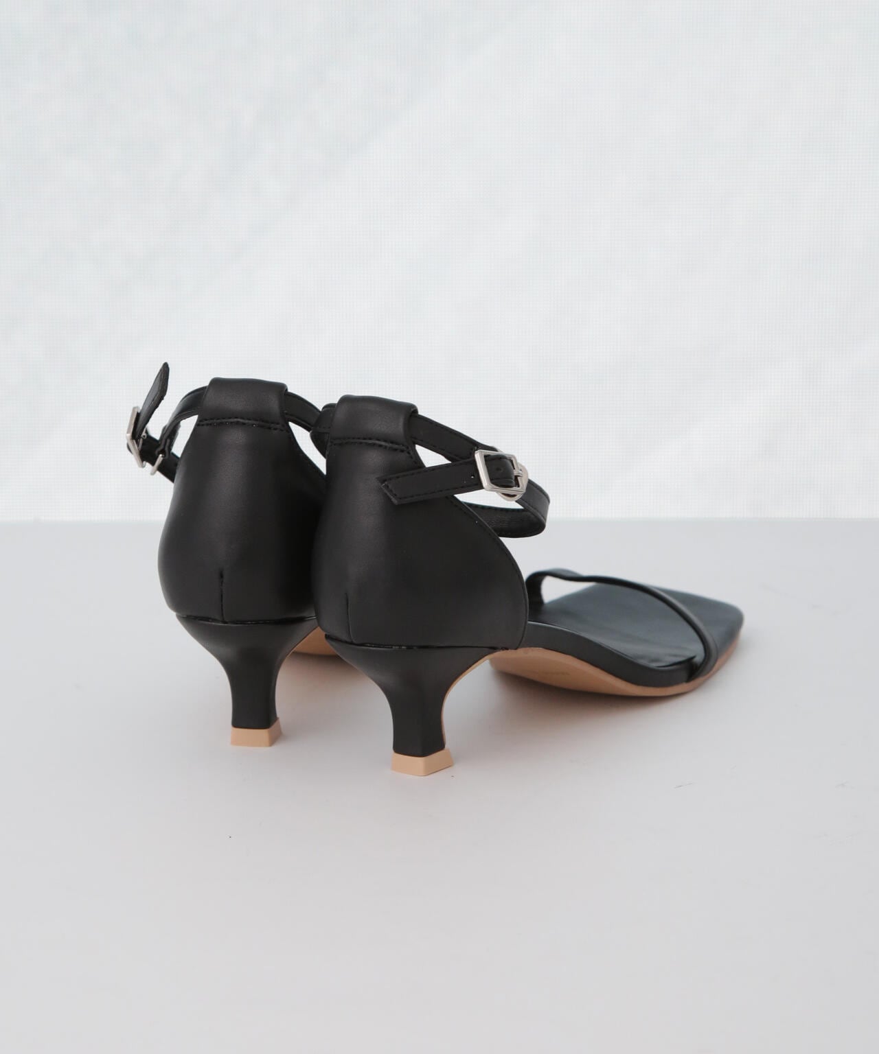 5cm ヒール アンクルストラップ サンダル