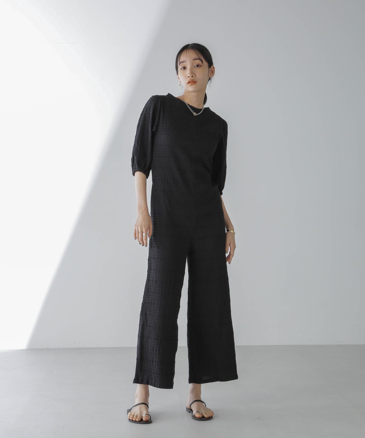 RITA ROW/Puffy sleeves jumpsuit