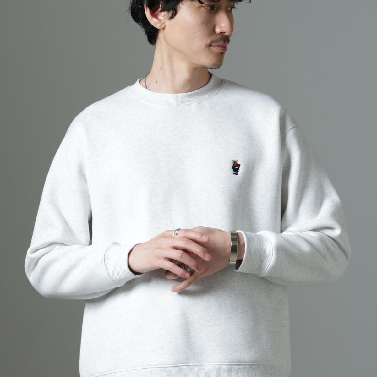 spazio うまかっ 長袖スウェット(裏起毛)2色セット