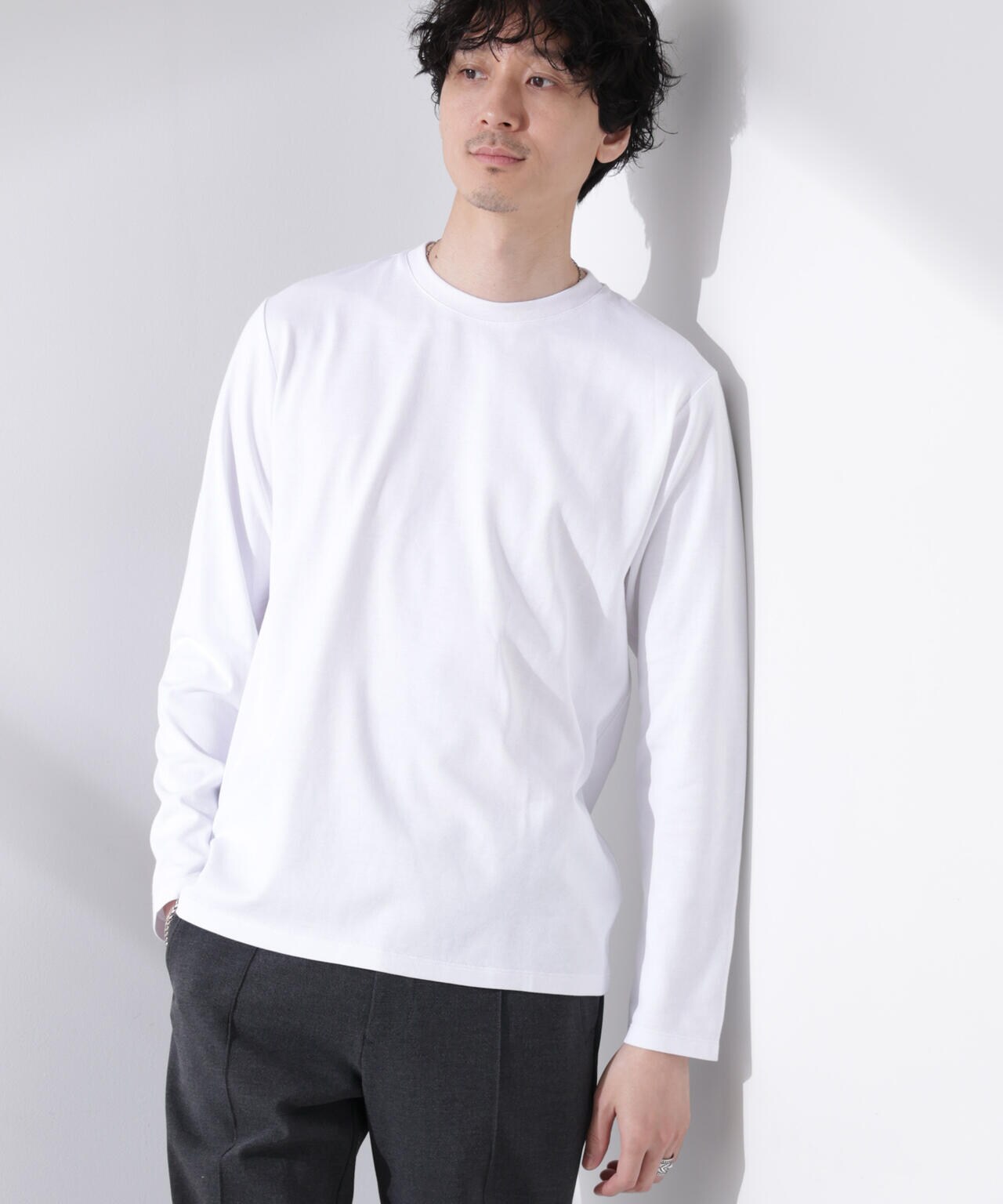 【大人気シリーズ】Anti Soaked(R)汗染み防止 クルーネックTシャツ 長袖 6685123201