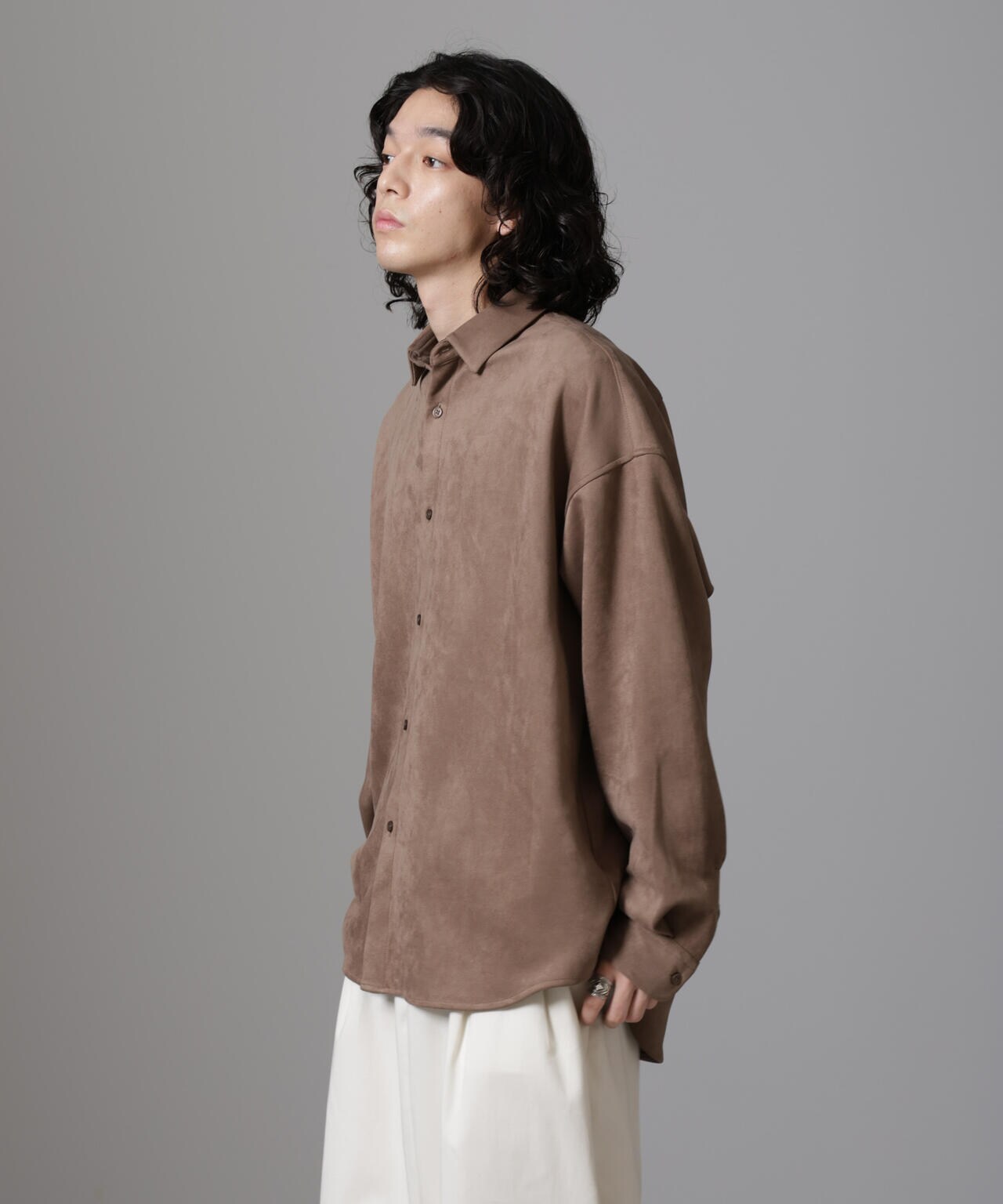 WEB限定 / フェイク スエード Big シャツ 