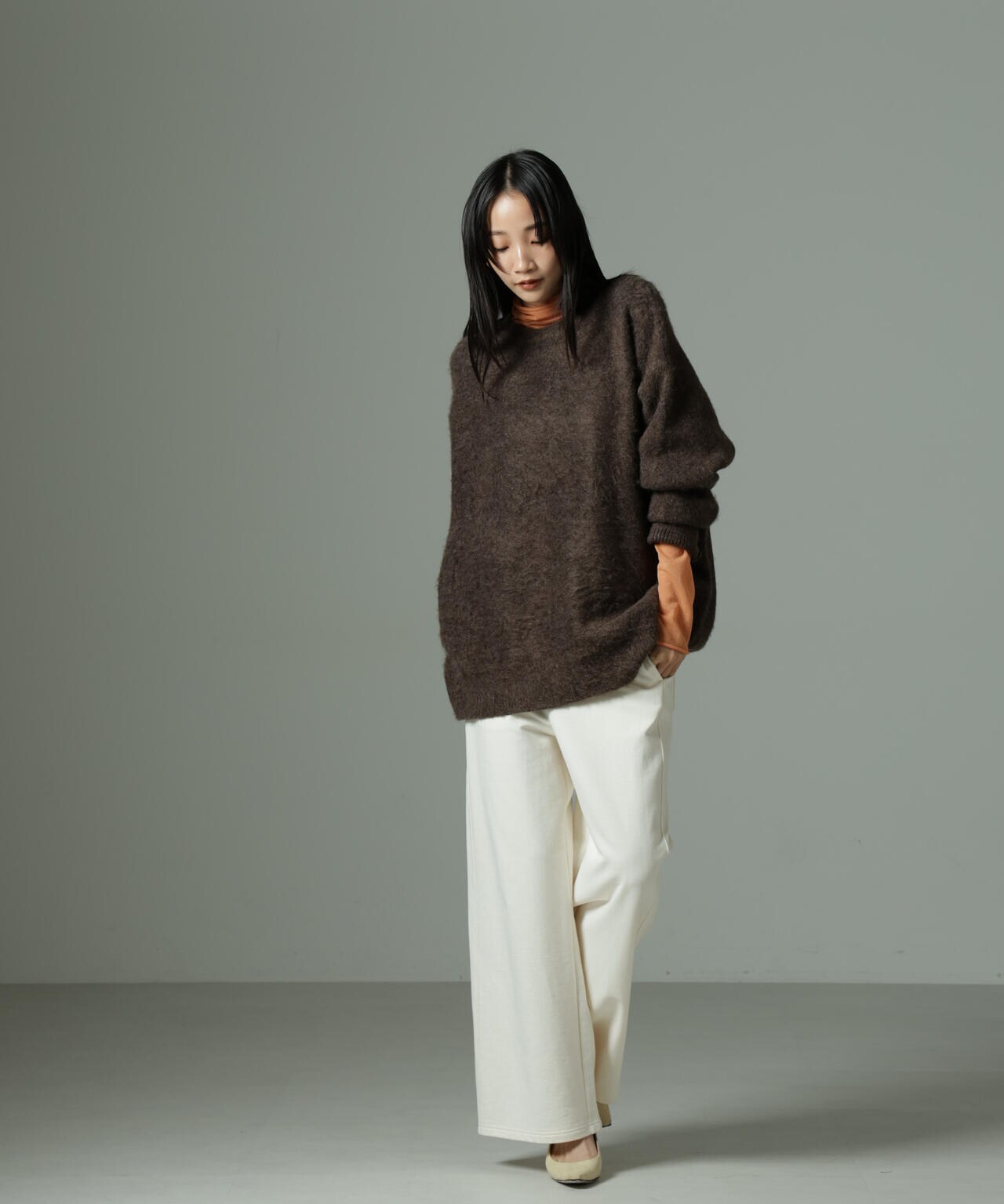 sankyo shokai カシミヤ ケープ マント フード付き フォックス