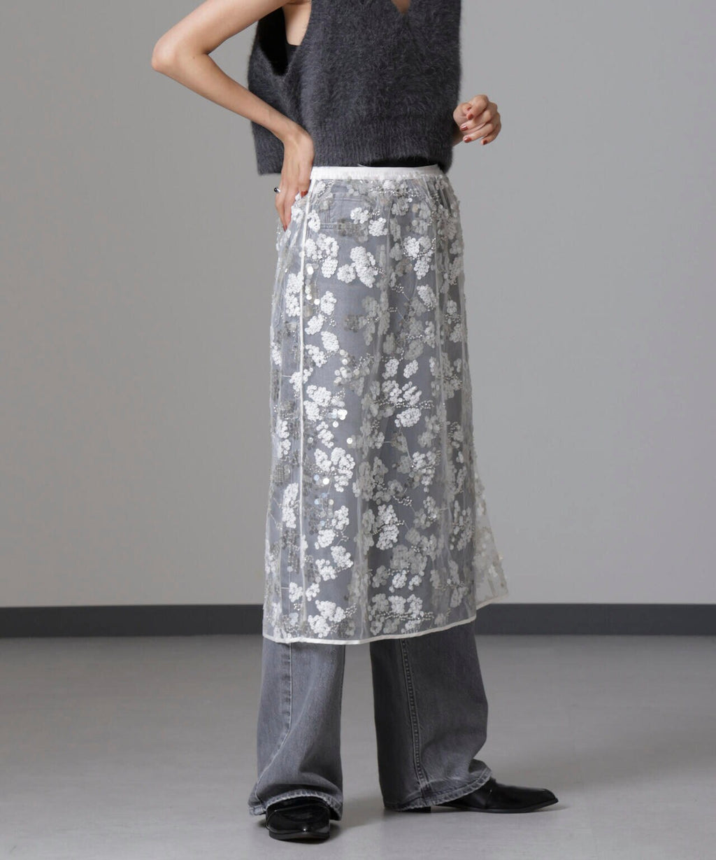 BAUM UND PFERDGARTEN ストレッチ ボタンダウン スカート（PE/RY  