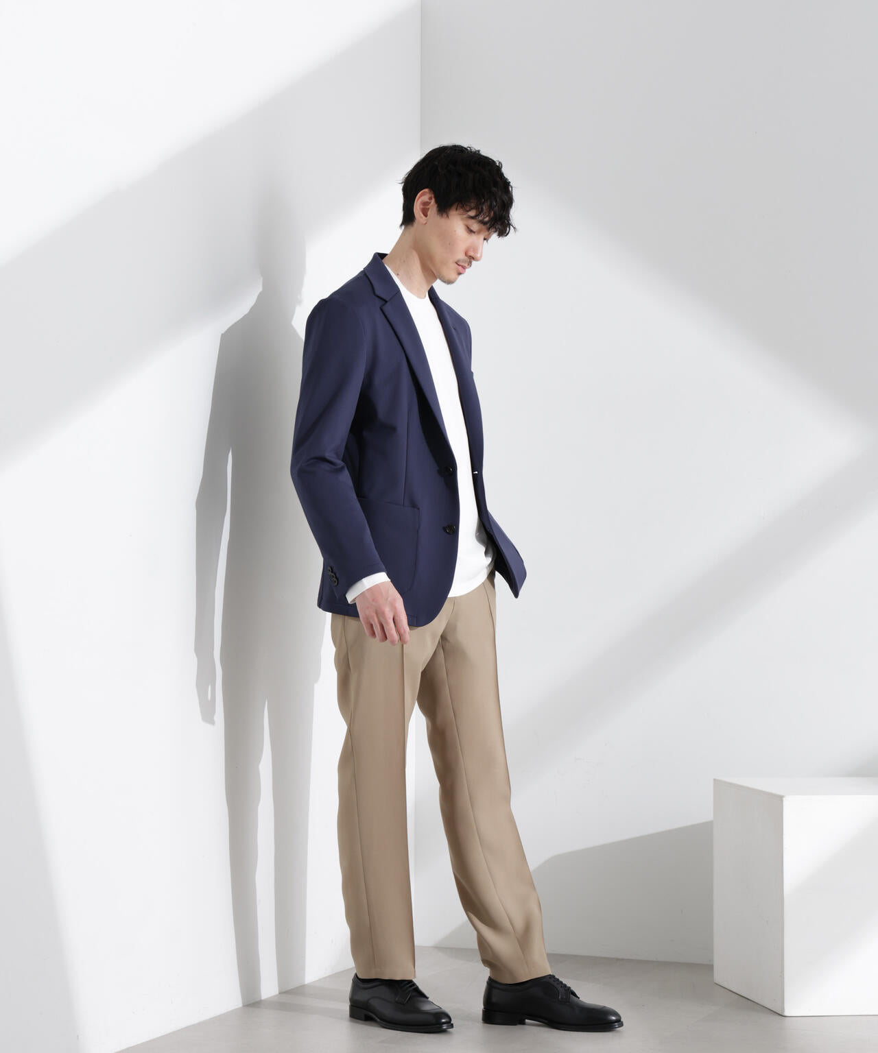 「N TROUSERS PREMIUM」強撚ピケストレッチパンツ(セットアップ可) 6685129201