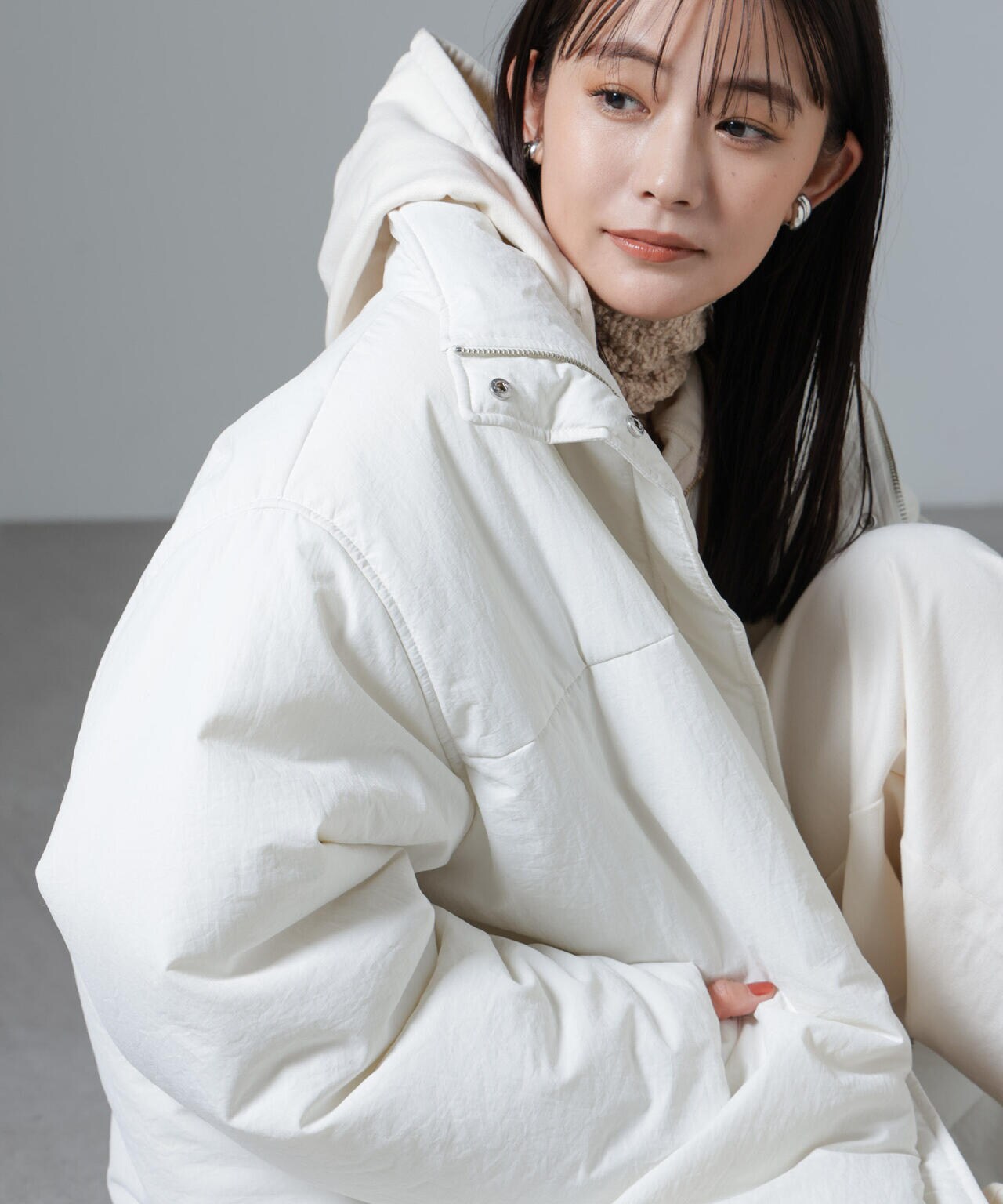 撥水加工 中綿 スタンド オーバー ジップ ブルゾン 撥水加工 中綿 スタンド オーバー ジップ ブルゾン