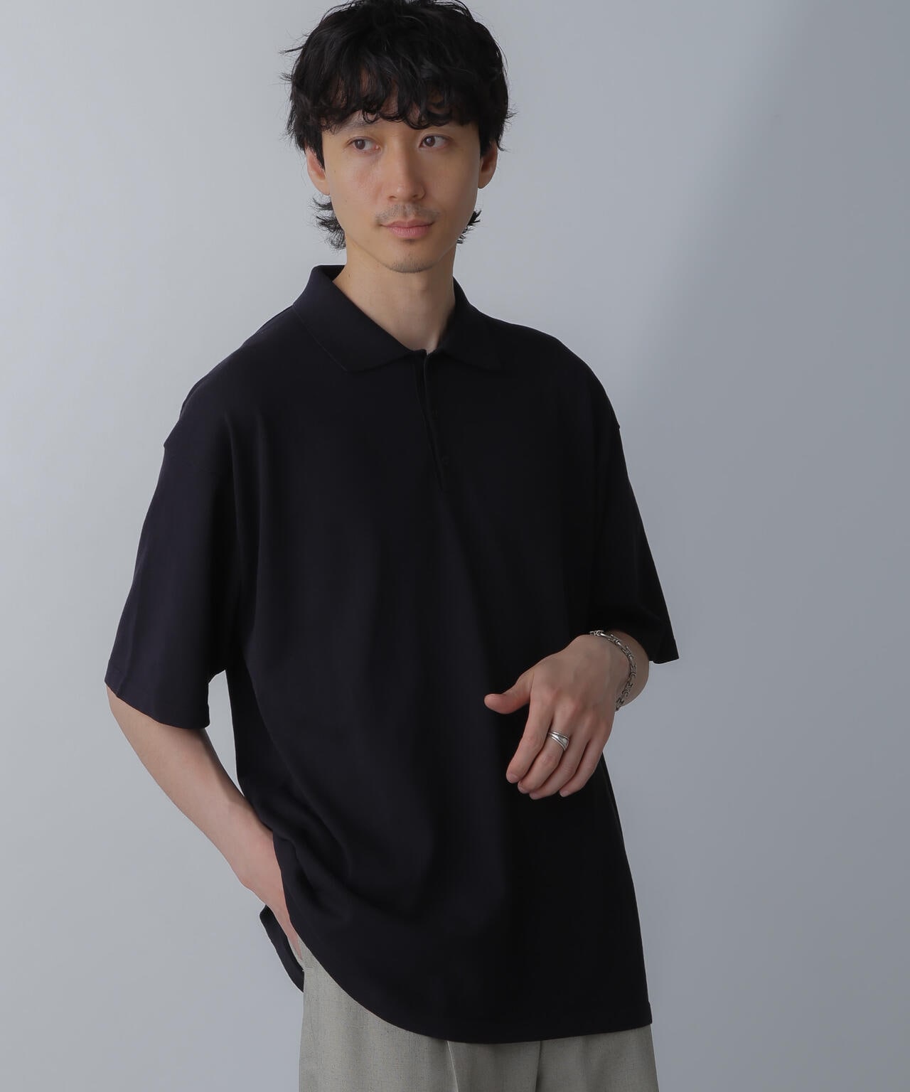 FRESCA KNIT | HAIF SLEEVE POLO SWEATER – ATON | エイトン