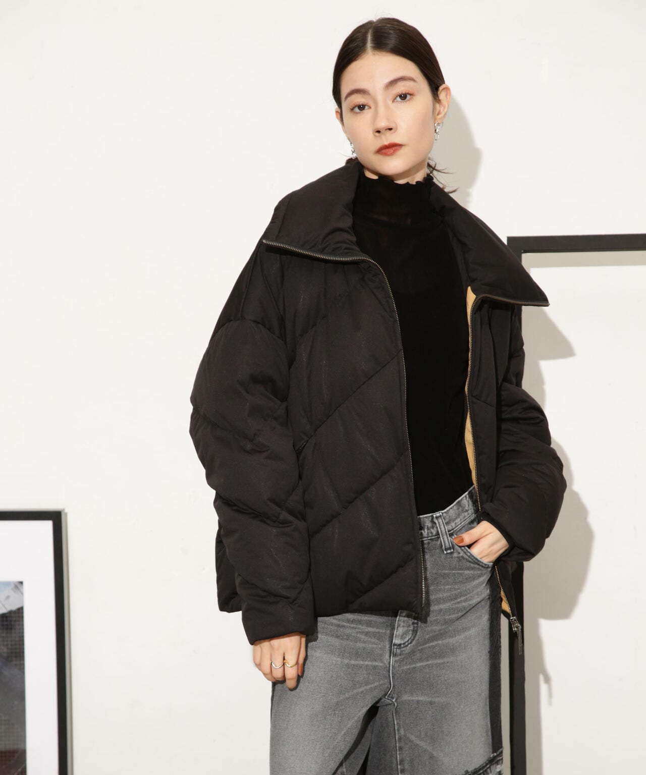 6×1 COPENHAGEN/HIGH COLLAR DOWN JACKET