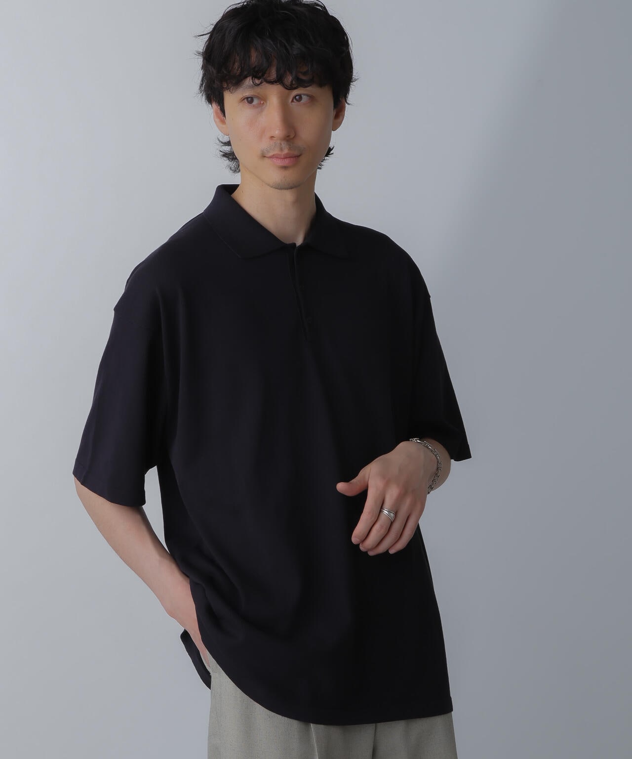 ATON/FRESCA KNIT CREW POLO KNIT 6704124007