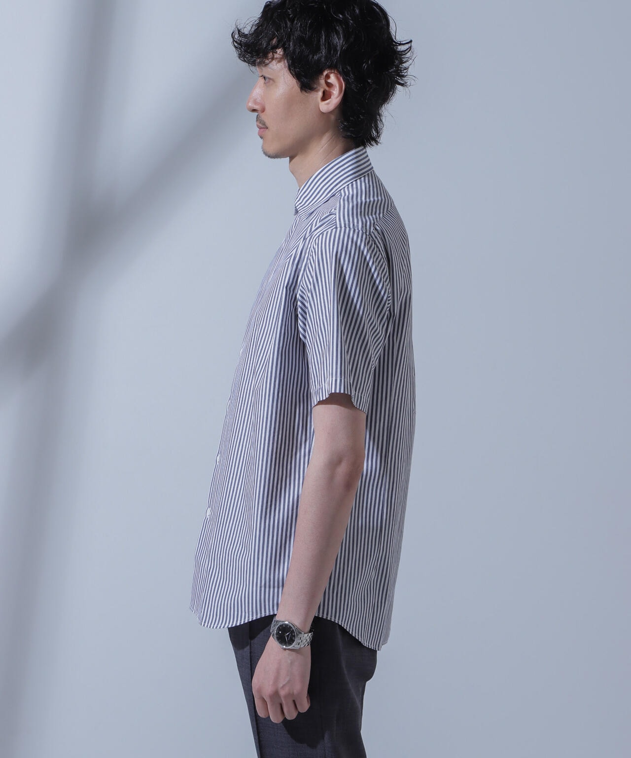 「N SHIRTS」AntiSoaked(R)汗染み防止セミワイドカラーシャツ半袖 6684121208