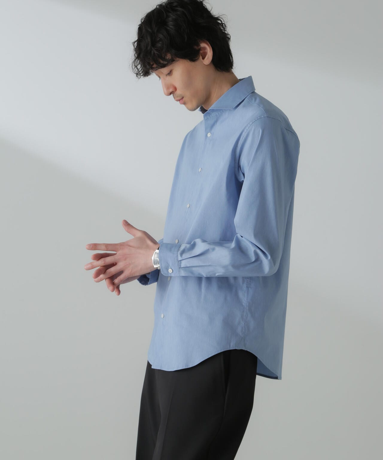 「ICE FLOW LINEN」カッタウェイシャツ 長袖 6684120224