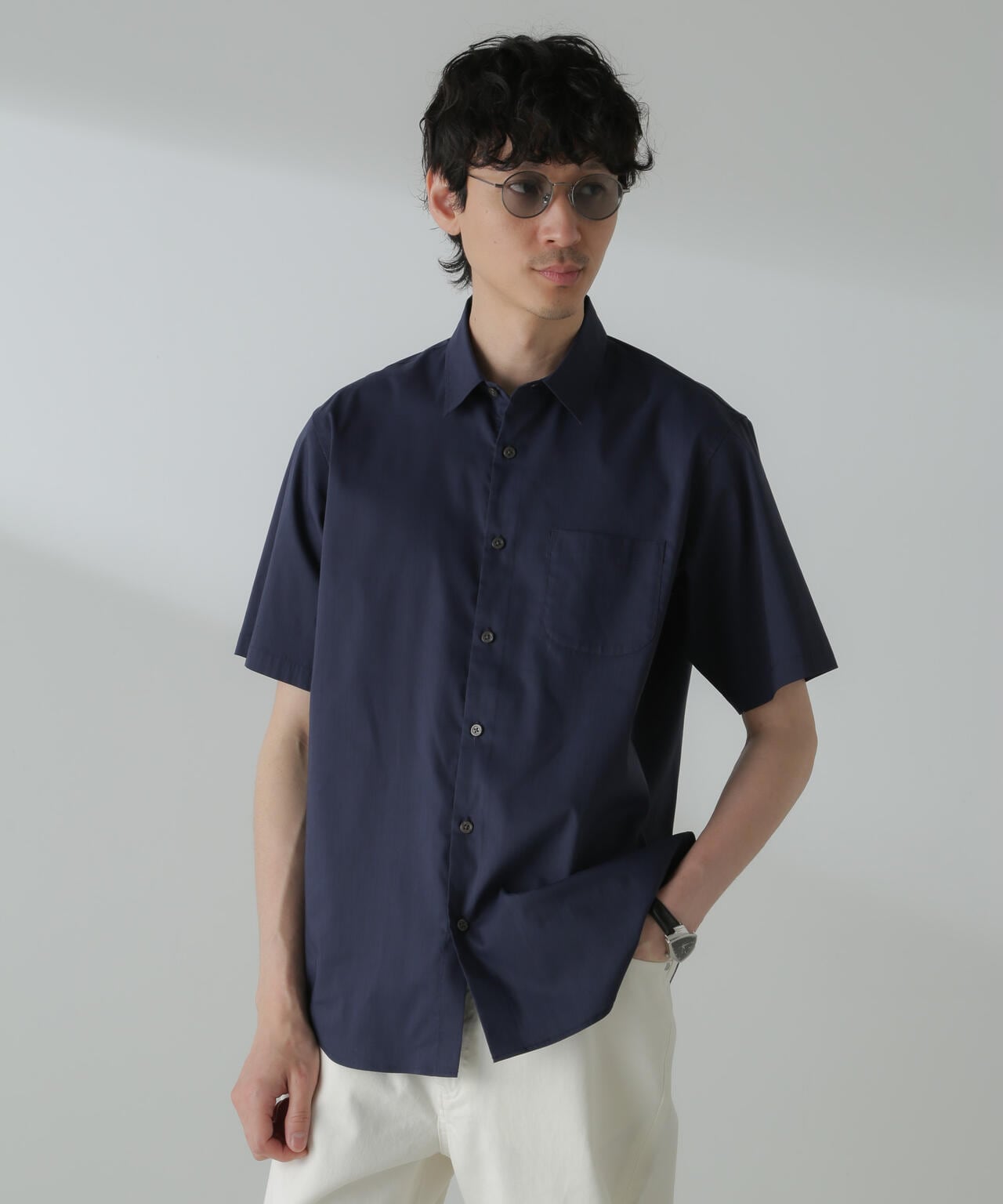 「ICE FLOW LINEN」レギュラーカラーシャツ 半袖 6684121206