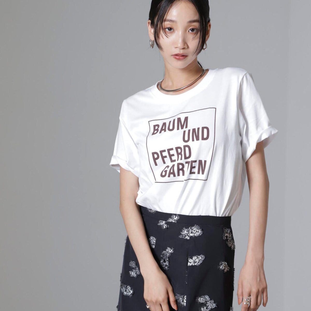 Baum und Pferdgarten / Cotton Jerse Tシャツ