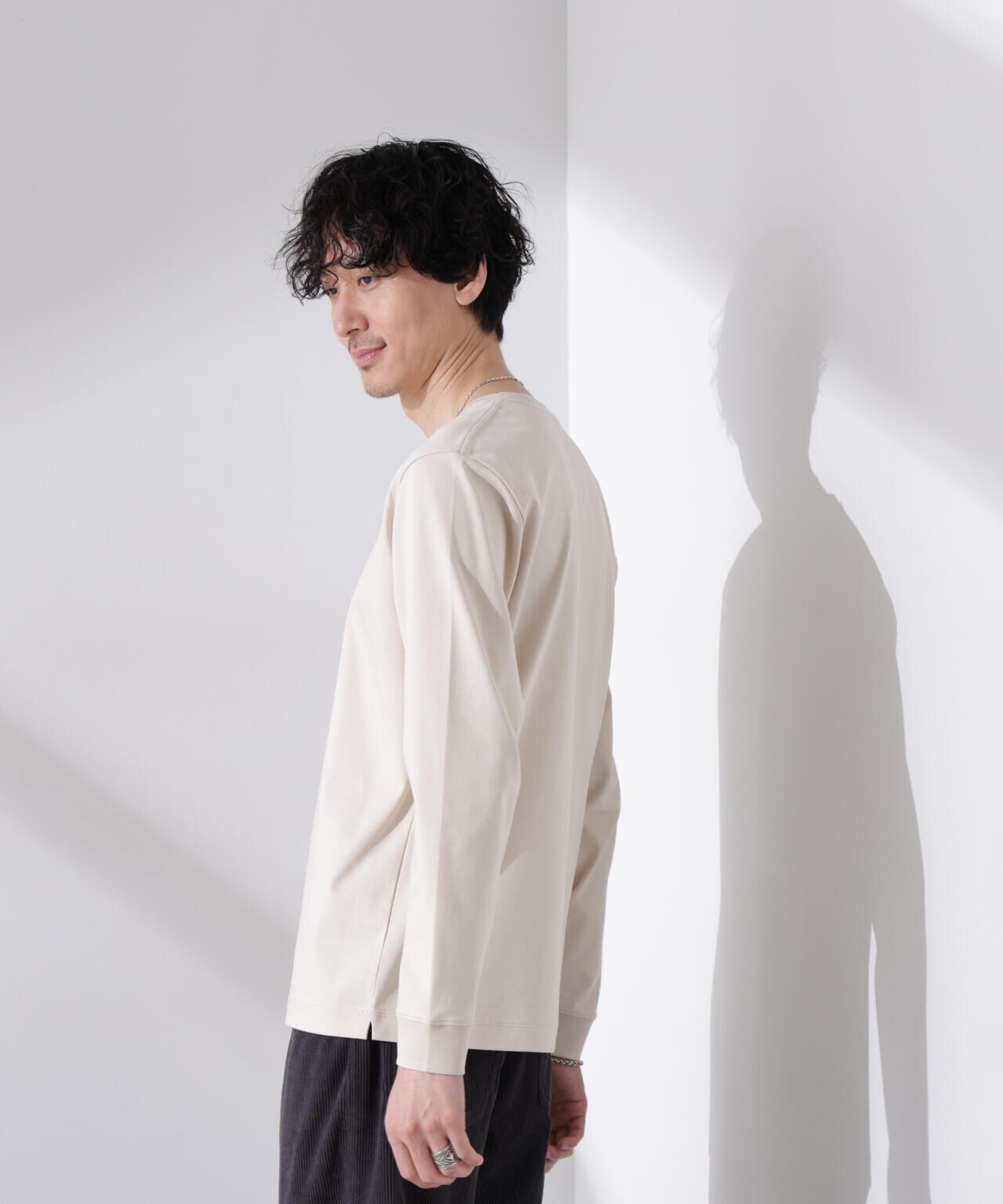 アンチスメル VネックTシャツ 長袖 6725123206