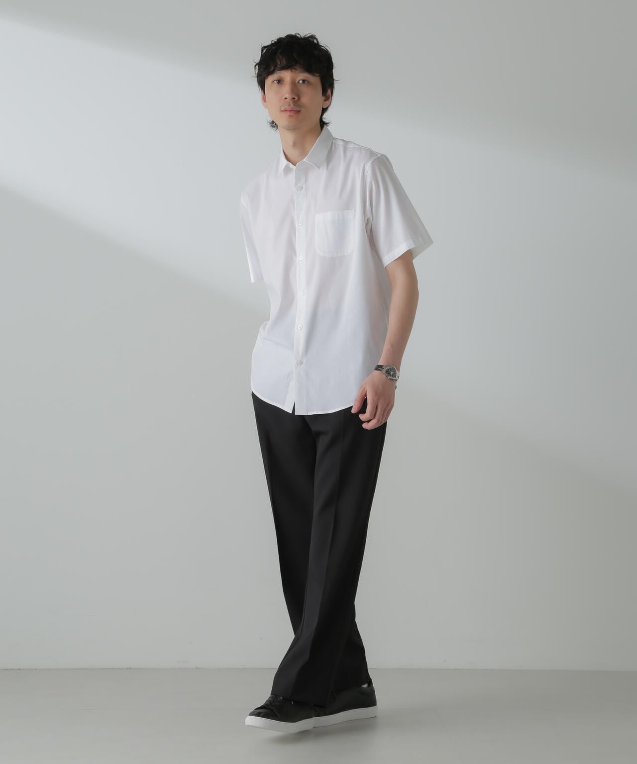 「ICE FLOW LINEN」レギュラーカラーシャツ 半袖 6684121206