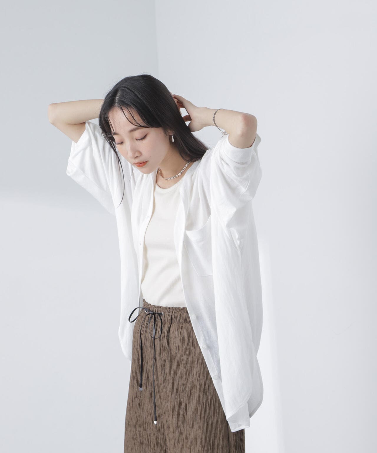 シアーカットワイドシャツ 6734123314