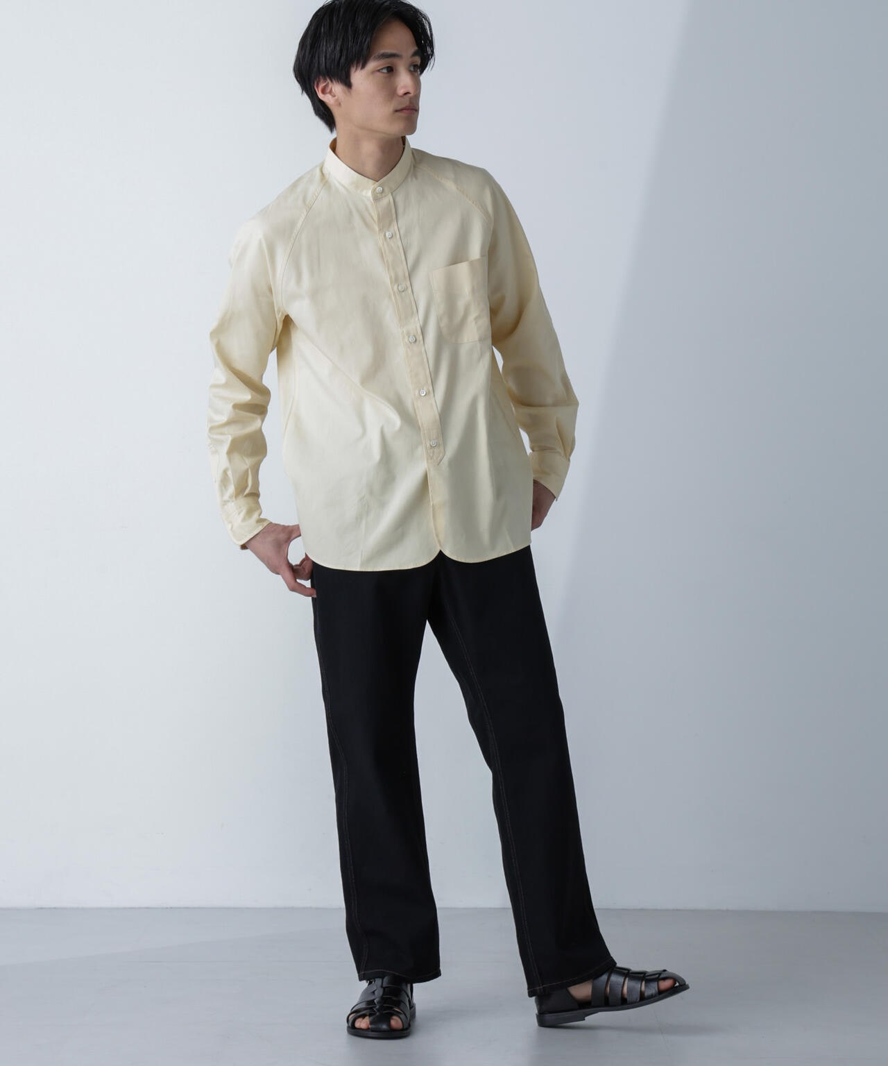 Scye/Oxford Grandad Collor Shirt 6704120095