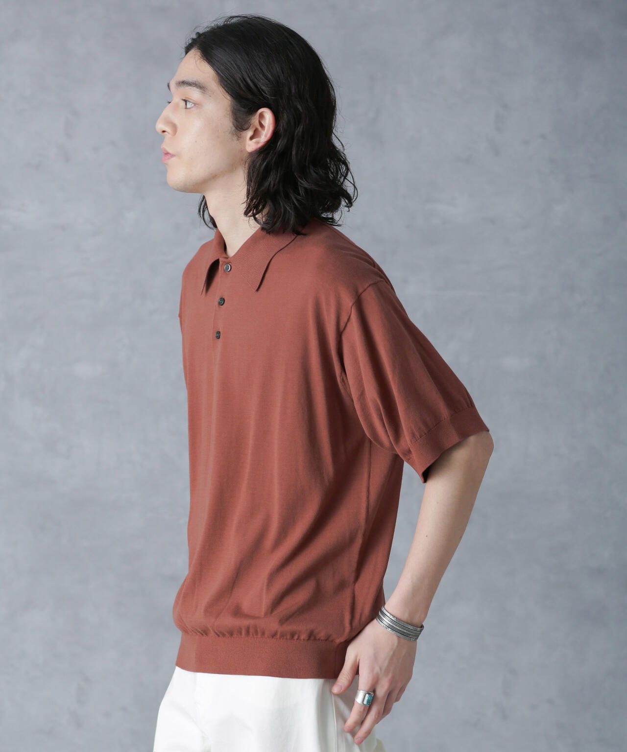 crepuscule/別注 S/S KNIT POLO 6704124027