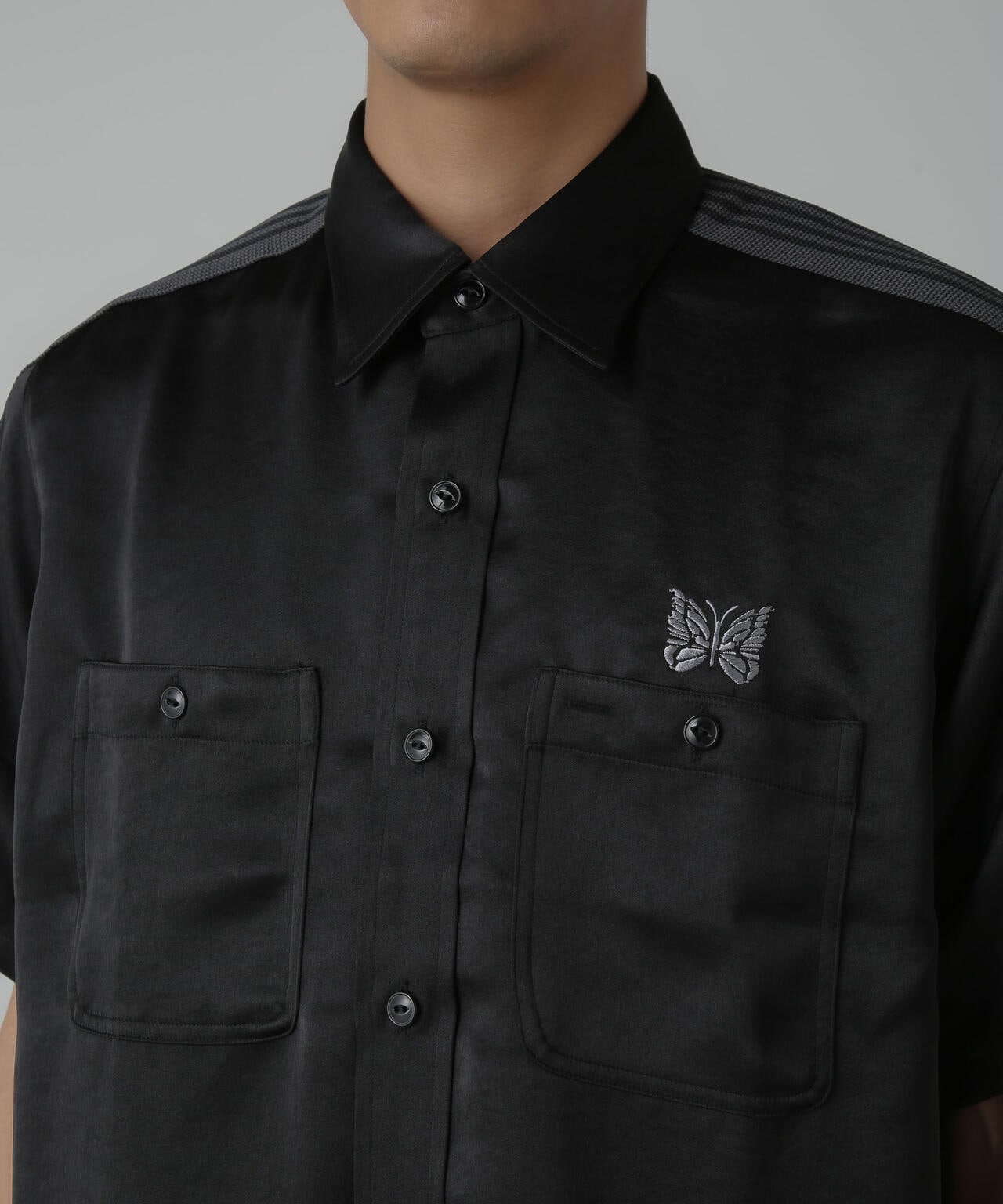 Needles/別注 S/S Work Shirt Poly Sateen 6704121011