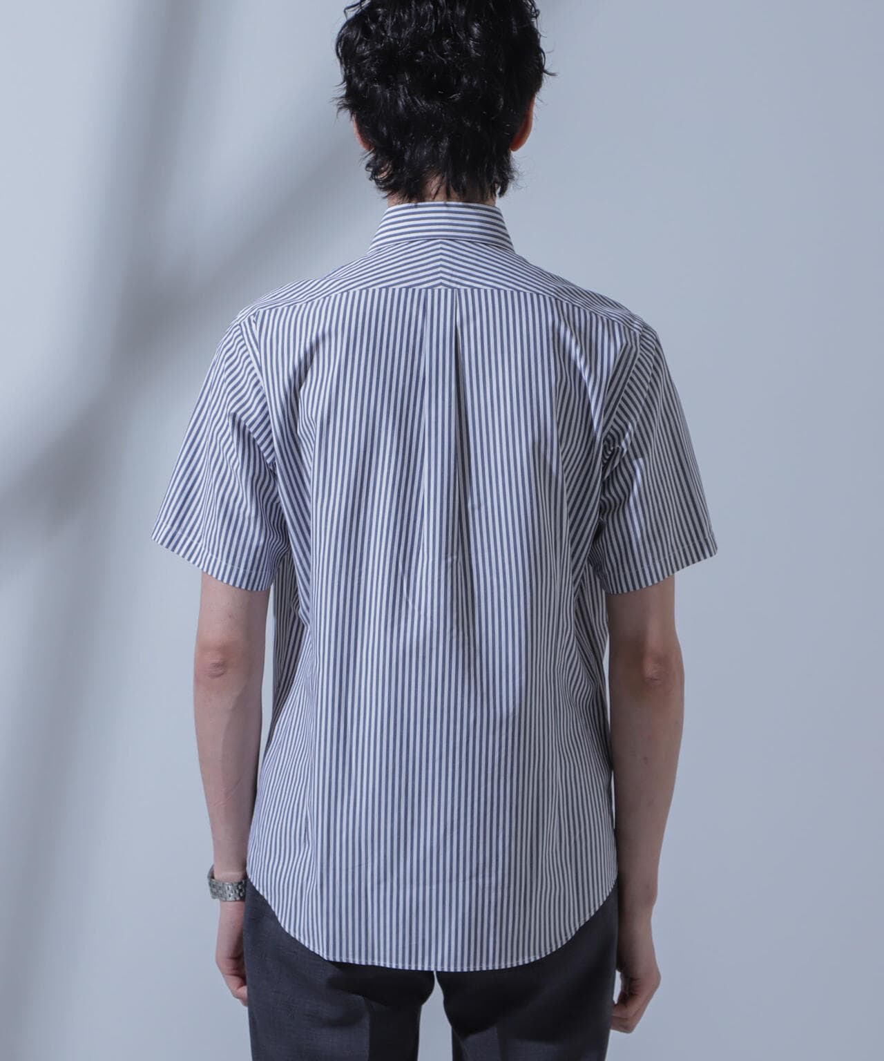 「N SHIRTS」AntiSoaked(R)汗染み防止セミワイドカラーシャツ半袖 6684121208