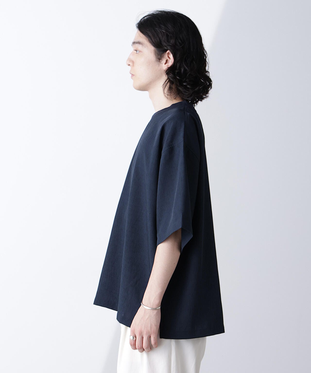 テック リネン 布帛 Tシャツ 半袖 ( セットアップ可 )