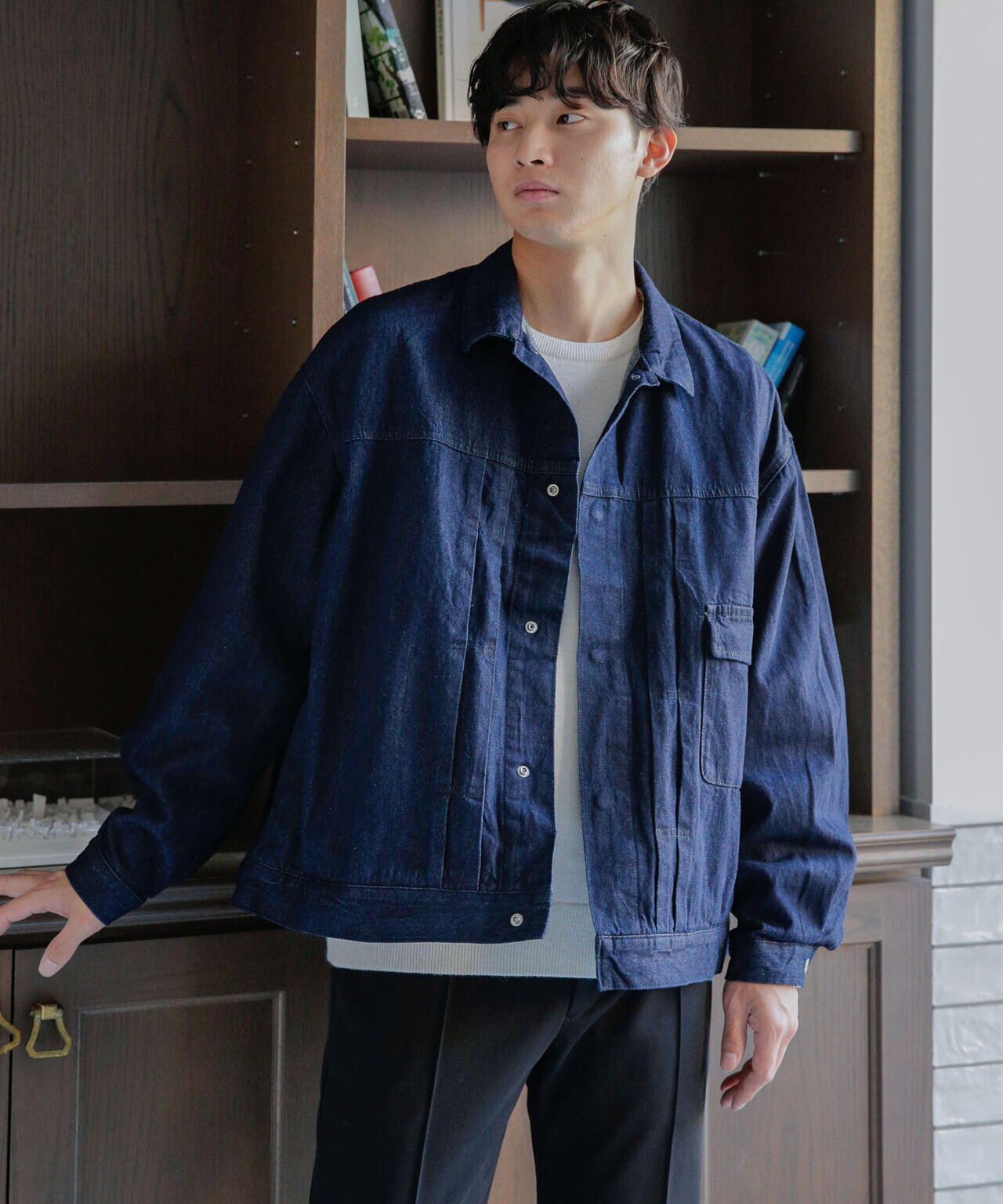 WEB限定/ワイドシルエットデニムジャケット