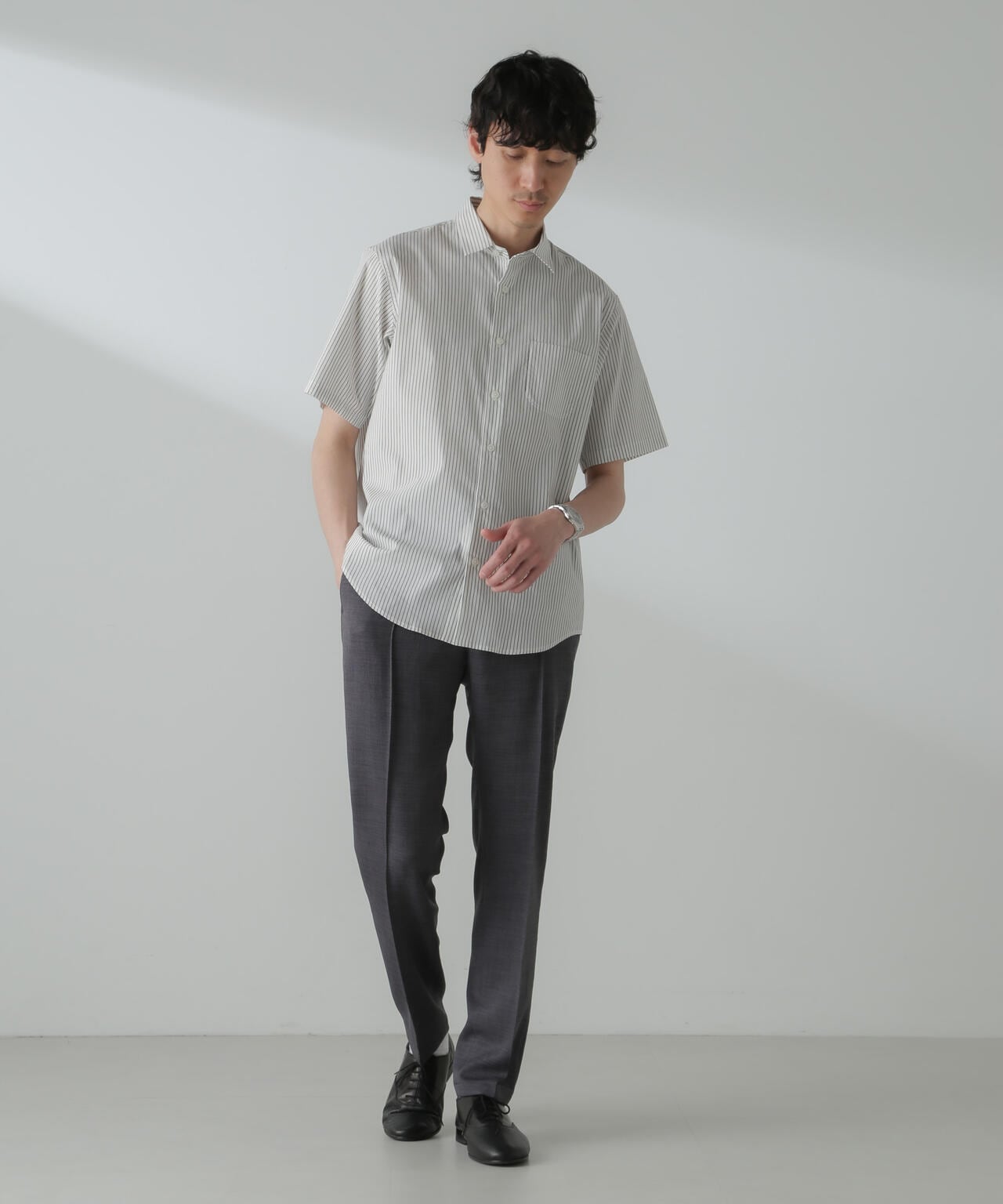 「ICE FLOW LINEN」バリエーションシャツ 半袖 6684121207