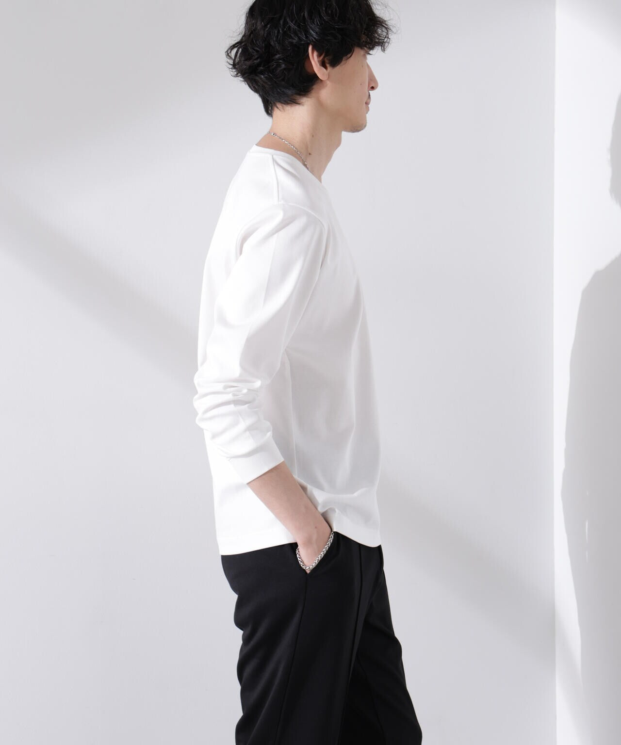 アンチスメル VネックTシャツ 長袖 6725123206