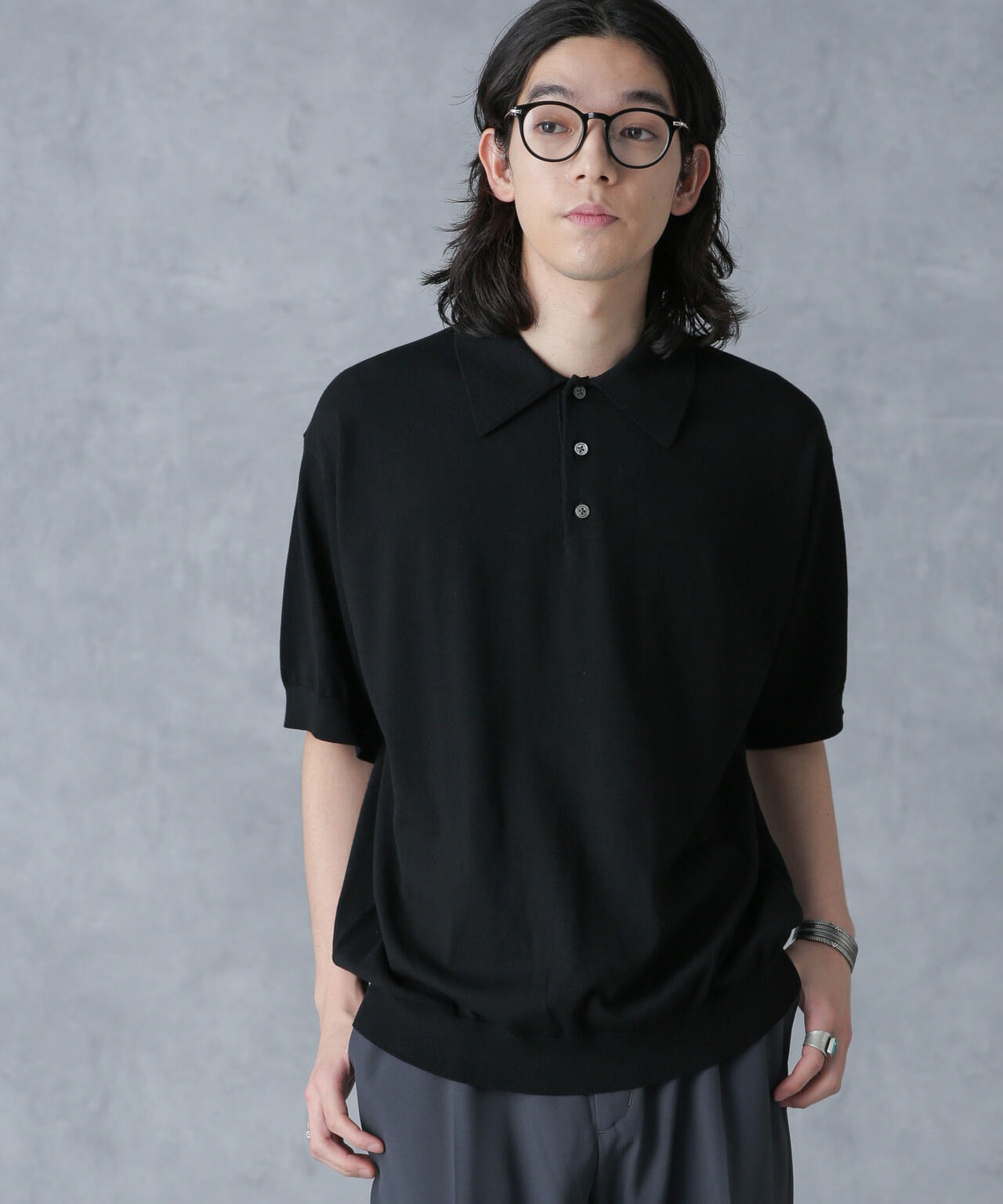 crepuscule/別注 S/S KNIT POLO 6704124027