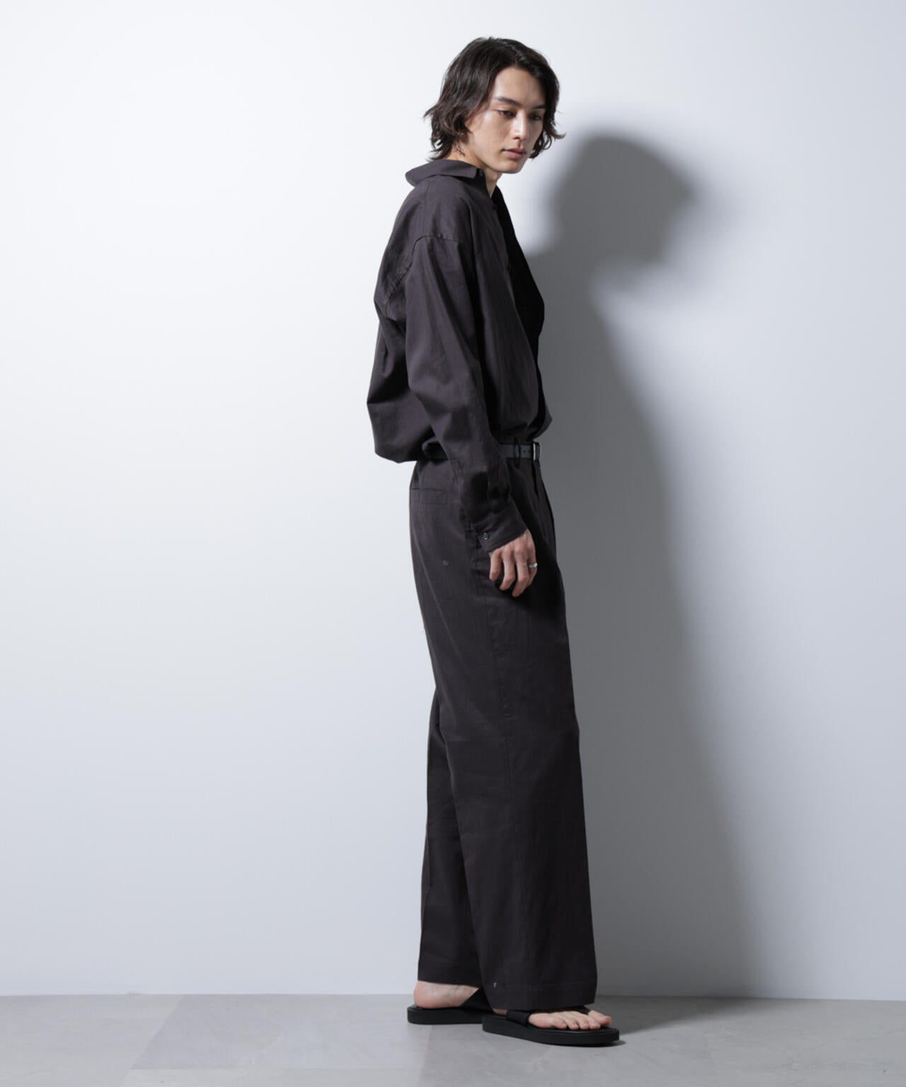 「BELGIUM LINEN FABRICS」リネンコットンレギュラーシャツ 6685120218
