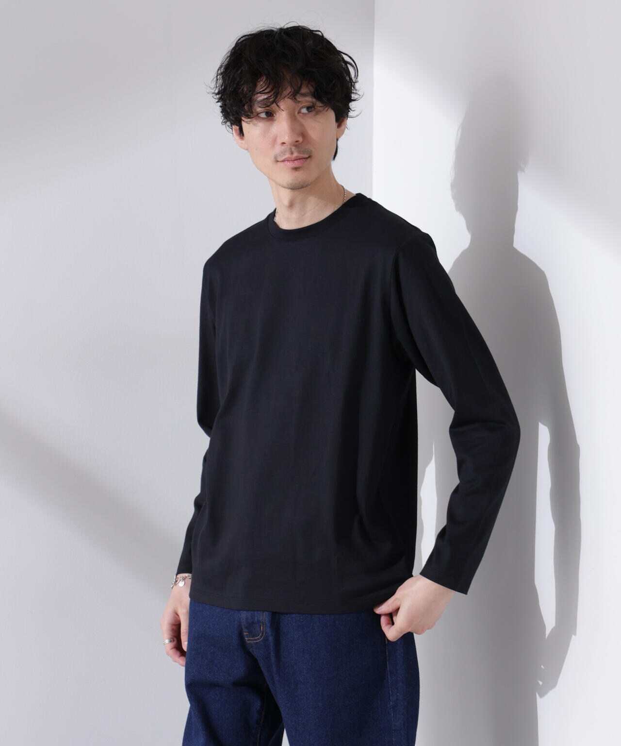 【大人気シリーズ】Anti Soaked(R)汗染み防止 クルーネックTシャツ 長袖 6685123201